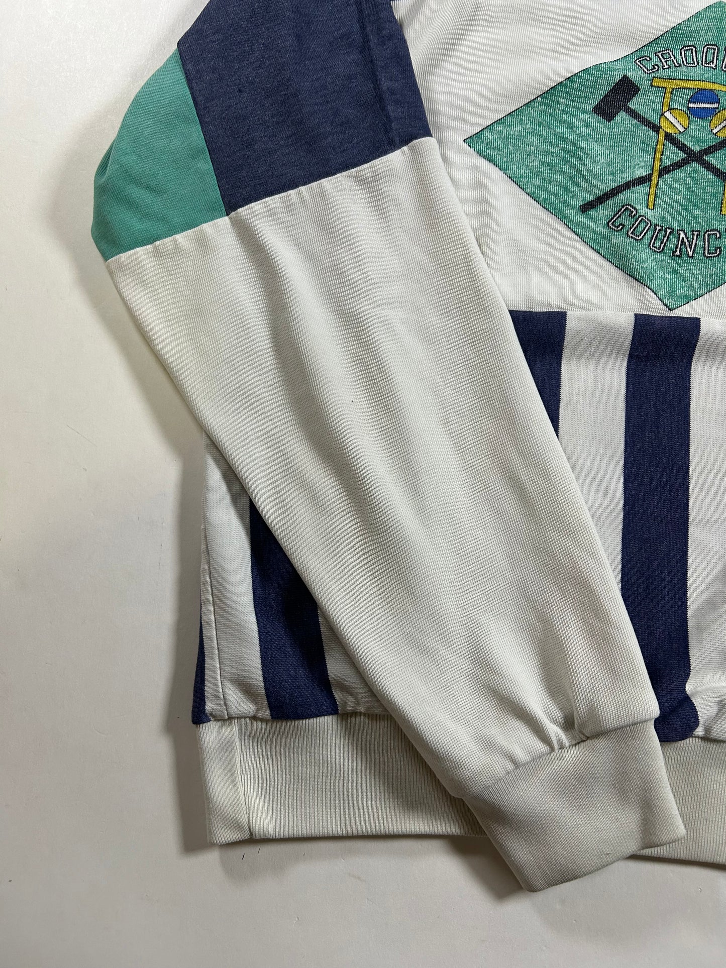 Vintage Nike Croquet Council Pullover Crewneck Sweatshirt As Is Worn Medium 22.5x25.75 Inches Rare
