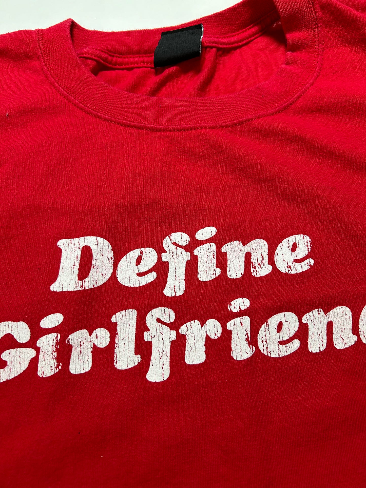 Vintage 00s Anchor Blue Define Girlfriend Tee Red 2XL 25.75x30.5 Inches