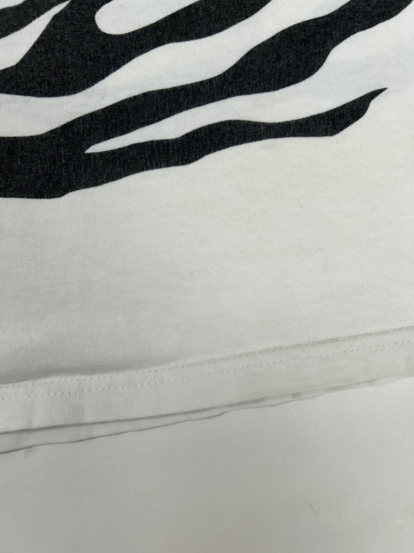 Vintage 90s Ted Nugent World Bowhunter Zebra Stripe Rockin’ The Wild Kick Ass Music Tee XL 24x29 Inches