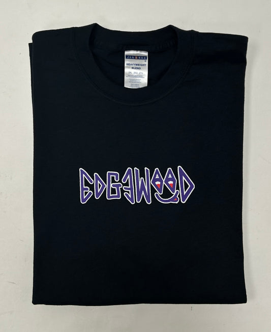 Edgewood NJ first edition “Deeper Than The Roots.” Tee 2XL 24.75x31.5 Inches 00s Jerzees Tag Made In Mexico 50/50 Blend Black
