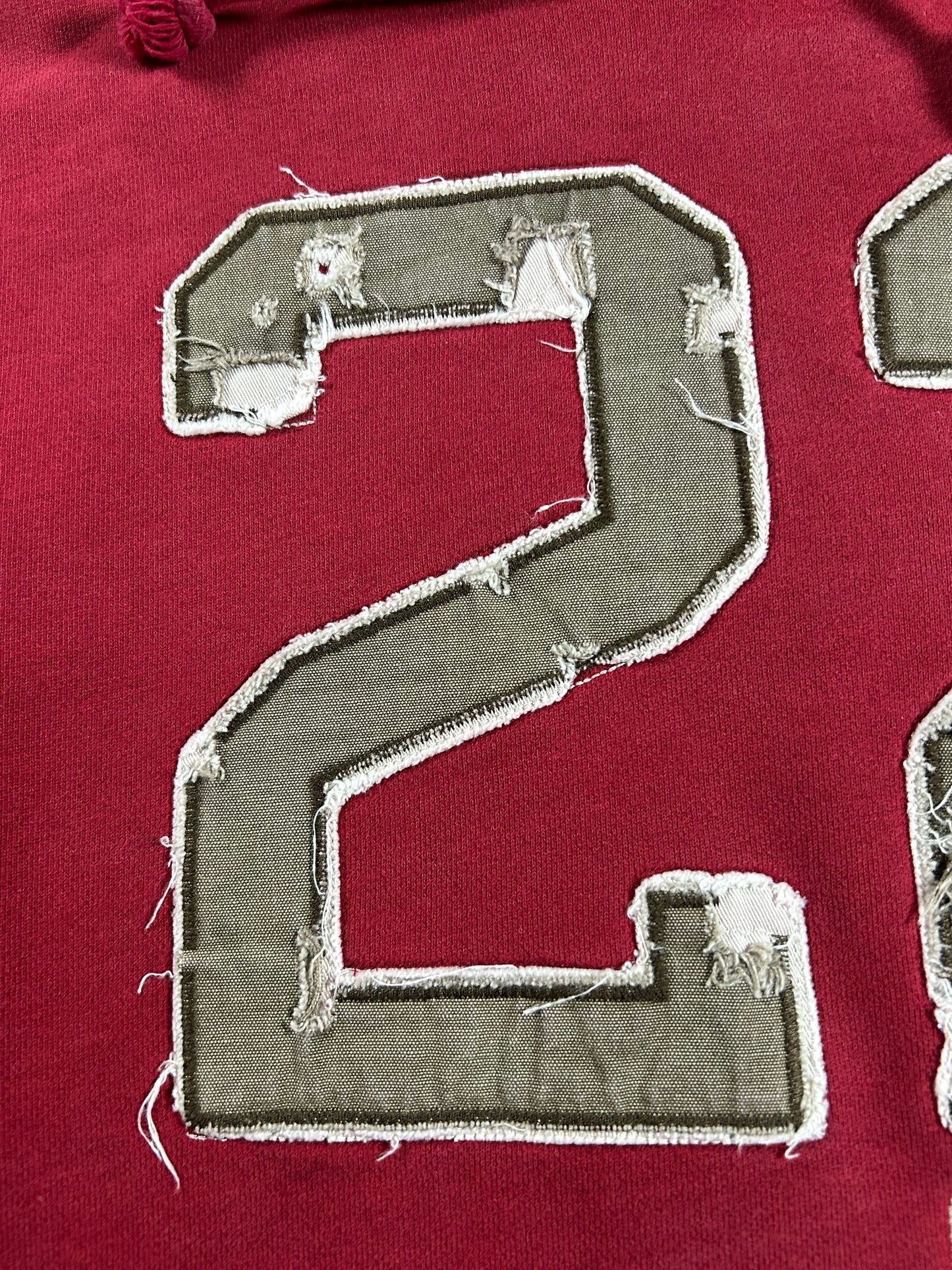 Hollister 22 California Graphic Logo Pullover Hooded Sweatshirt Small 22.25x26.75 Inches Red