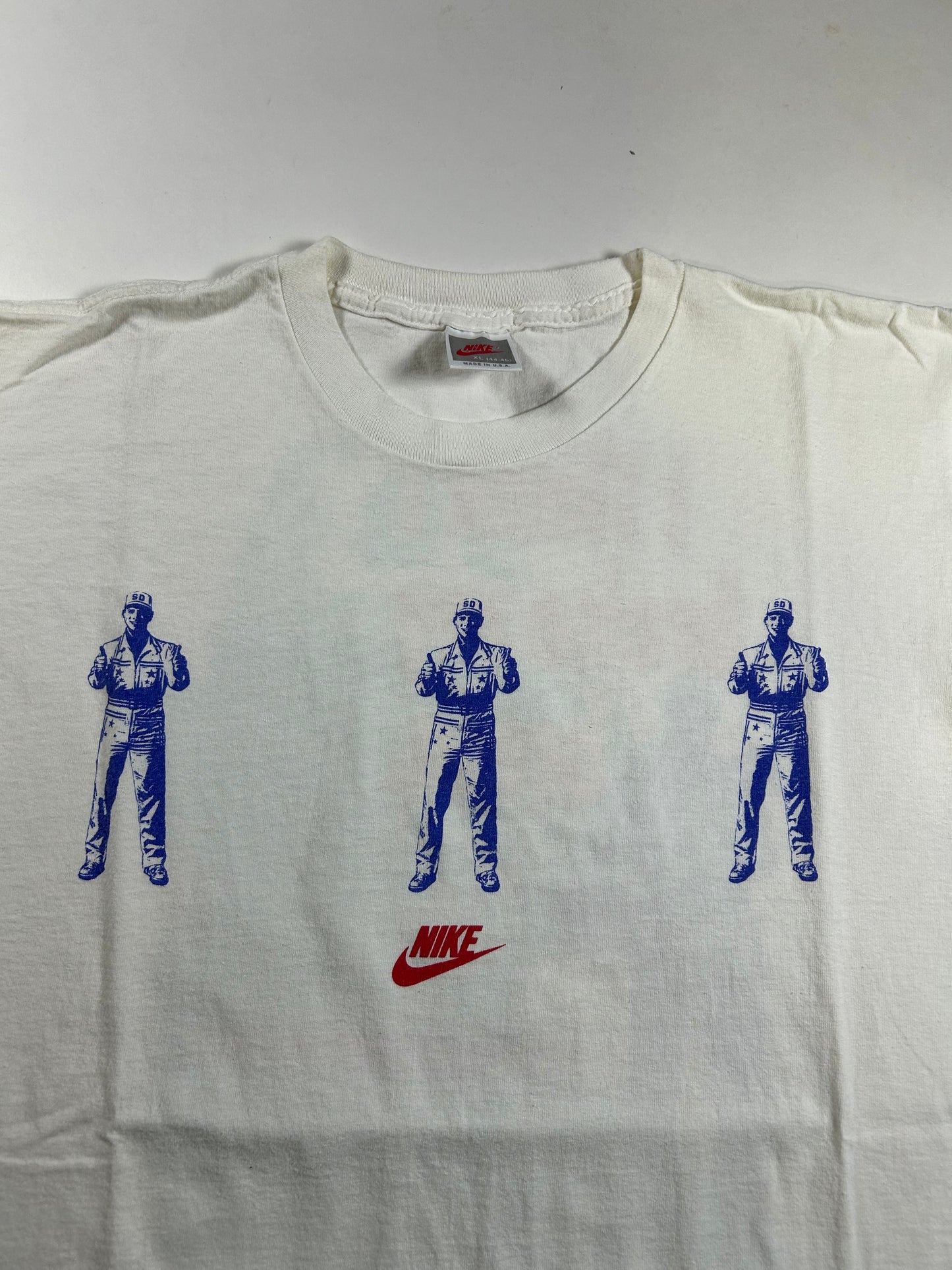Vintage 90s Nike Super Dave I Think I Broke My Broke My Brain Dave Osborne Tee XL 23x30 Inches White