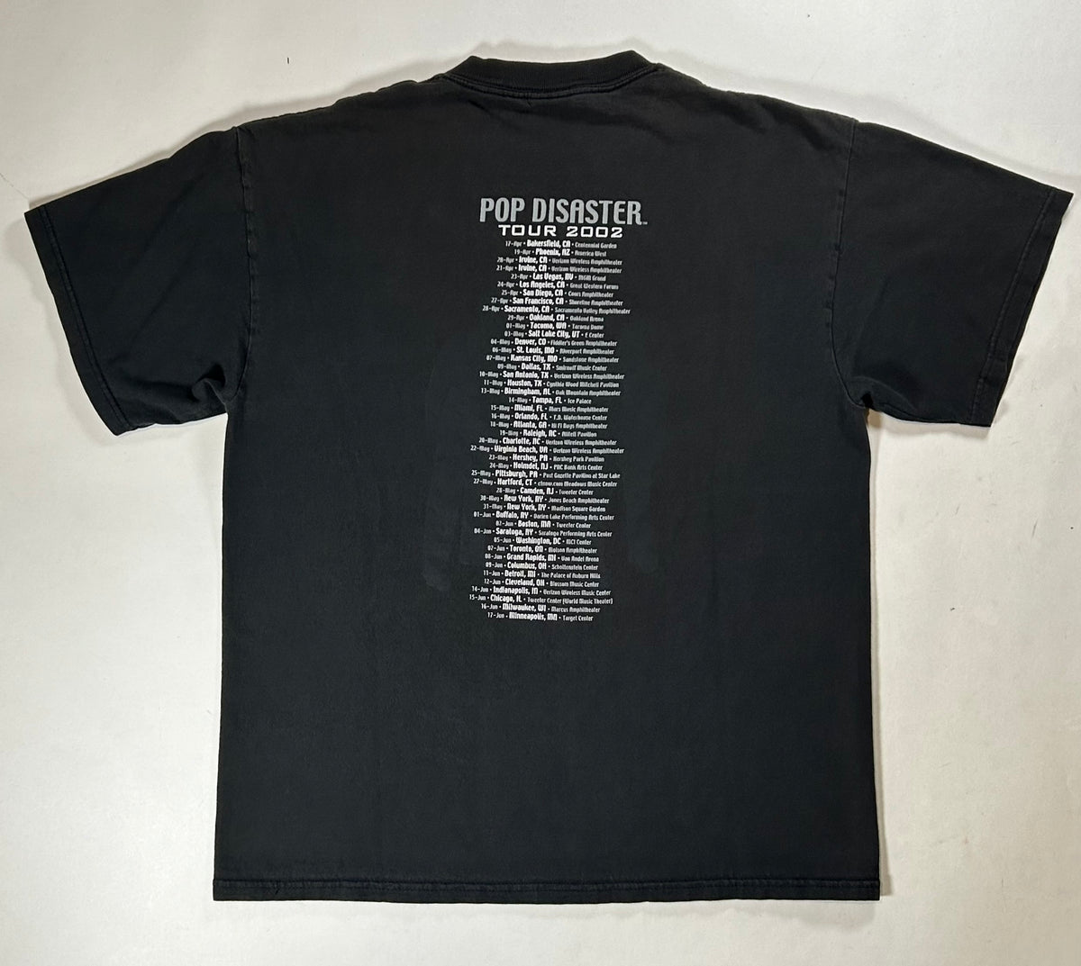 Vintage 2002 Green Day Pop Disaster Tour Band Punk Music Tee Large 21.75x27.75 Inches Faded As Is