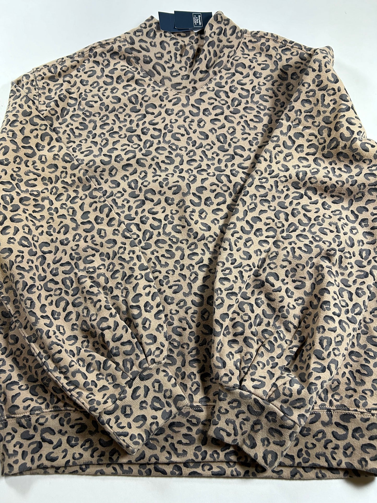 Abercrombie & Fitch Leopard Cheetah Print Pullover Shirt Soft Women’s Small 21.5x25 Inches Brand New With Tag