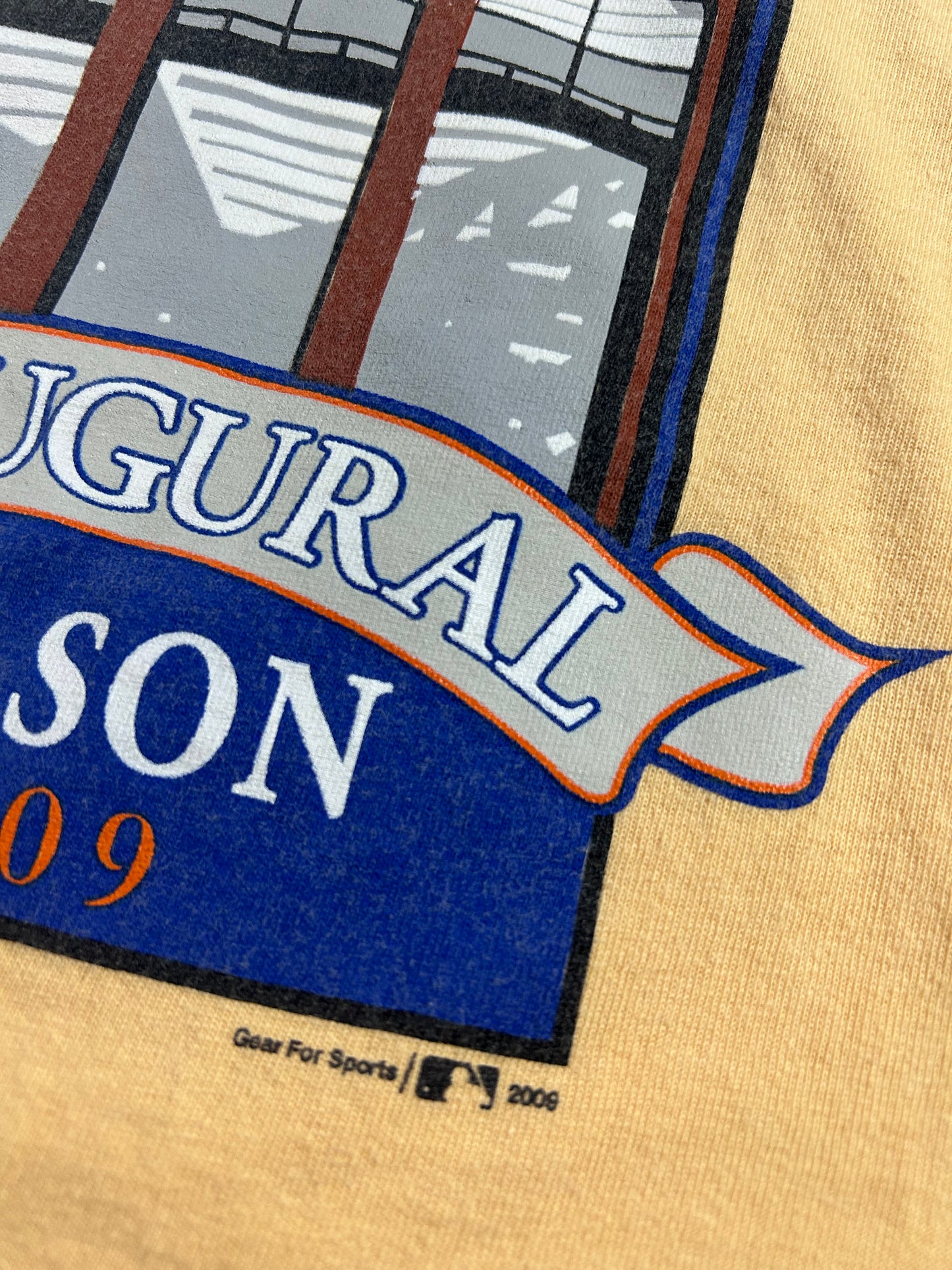 Vintage New York Mets Citi Field 2009 Inaugural Season Promo Baseball Tee XL 23.5x30 Inches