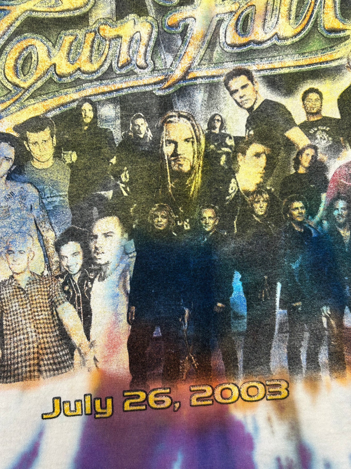 Vintage The Rolling Rock Town Fair Music Festival blink-182, Def Leppard, Puddle Of Mudd, Sum41, Saliva Parking Lot Tee