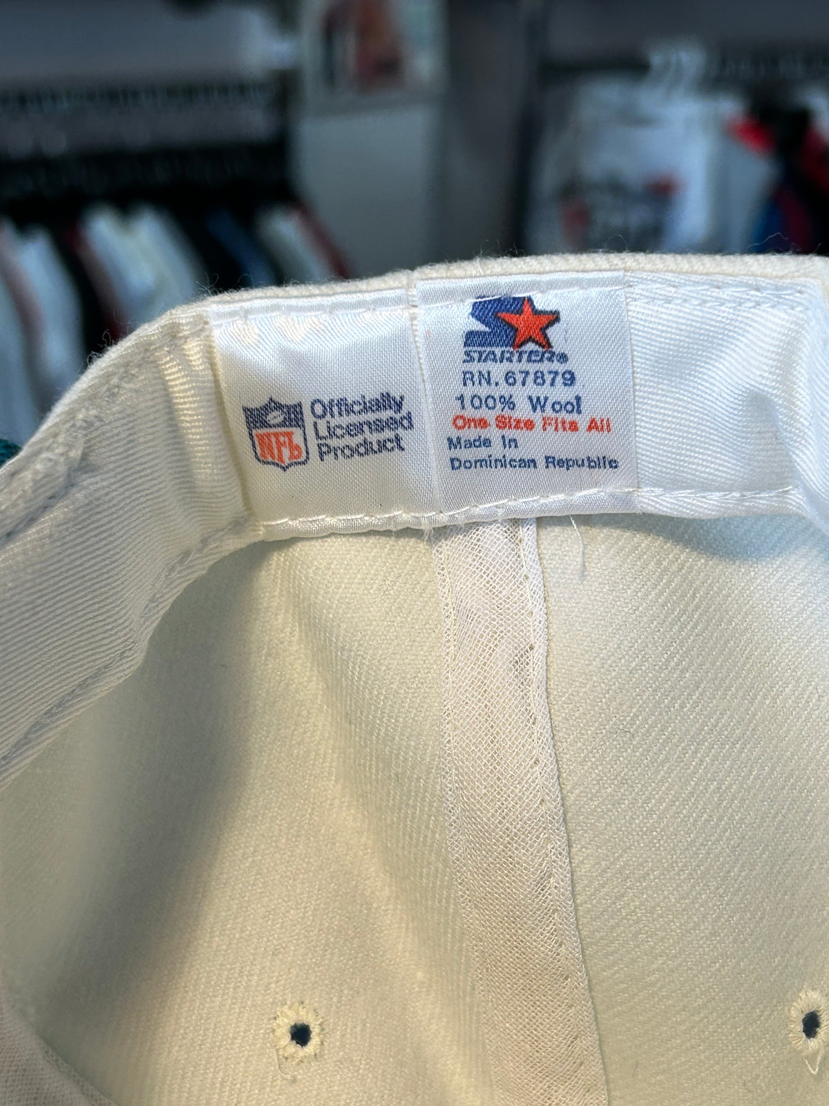 Vintage Miami Dolphins Football NFL Script Snapback Hat Starter Rare 90s Wool