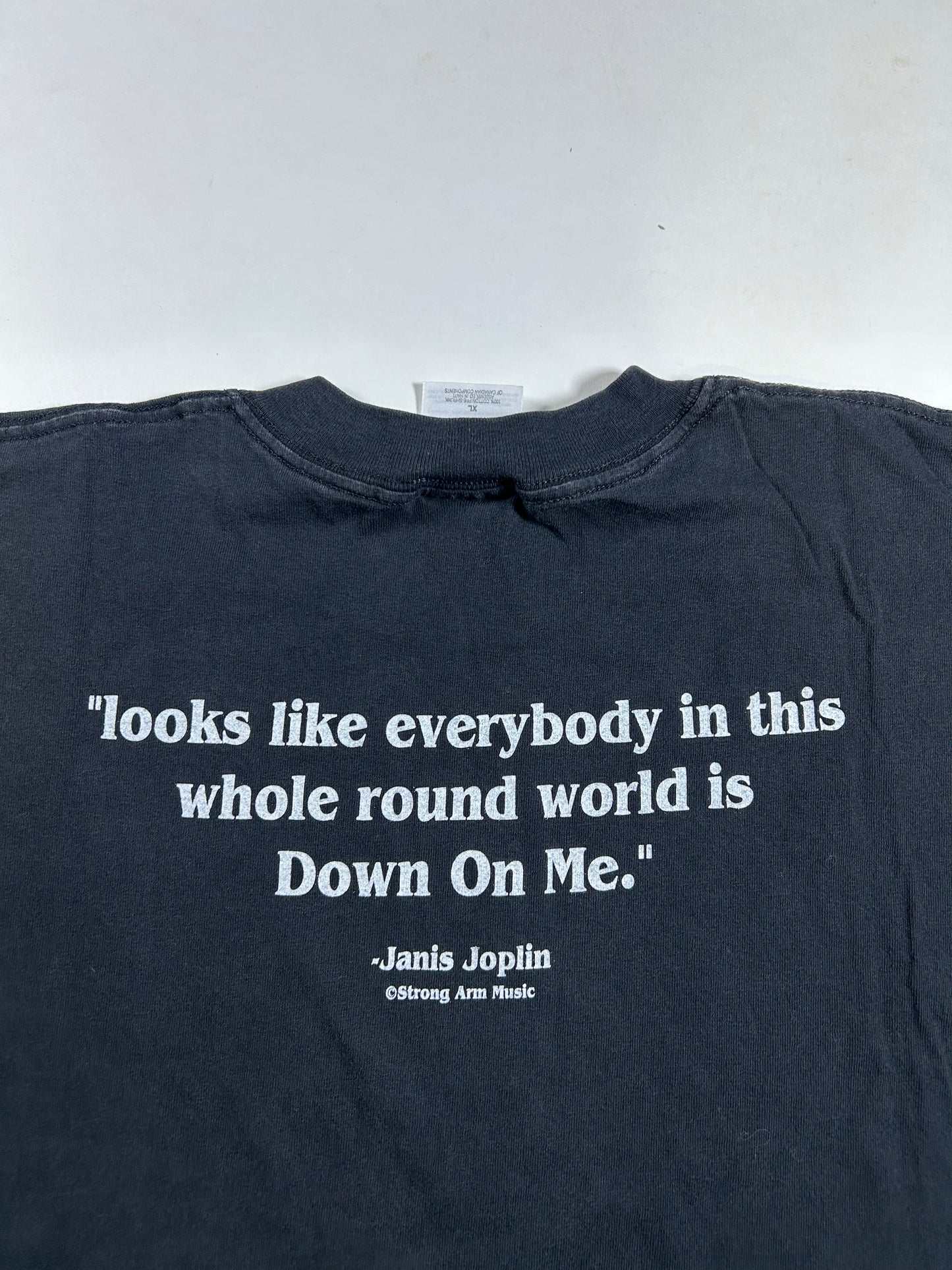 Vintage 2000 Janis Joplin Is Down On Me Rock Music Graphic Tee XL  23.5x29 Inches