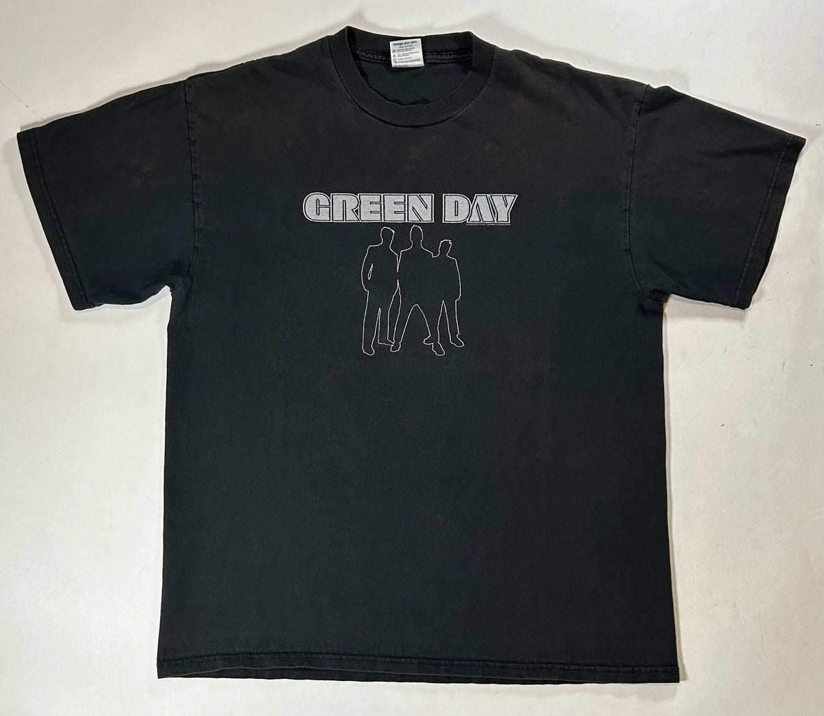 Vintage 2002 Green Day Pop Disaster Tour Band Punk Music Tee Large 21.75x27.75 Inches Faded As Is