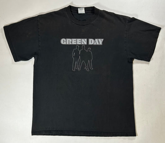 Vintage 2002 Green Day Pop Disaster Tour Band Punk Music Tee Large 21.75x27.75 Inches Faded As Is