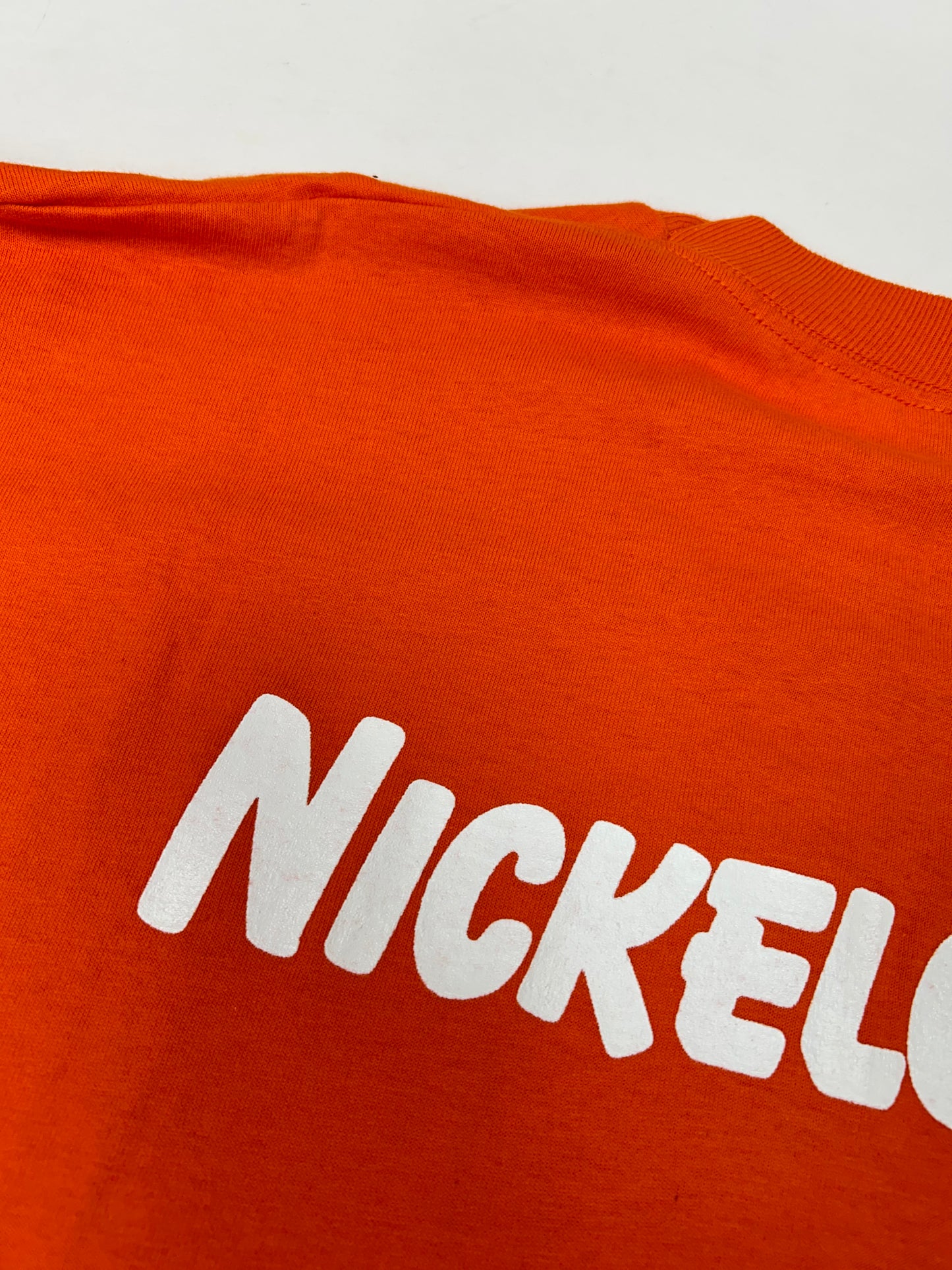 Vintage 90s Nickelodeon Orange TV Promo Tee XL 24.25x32 Inches