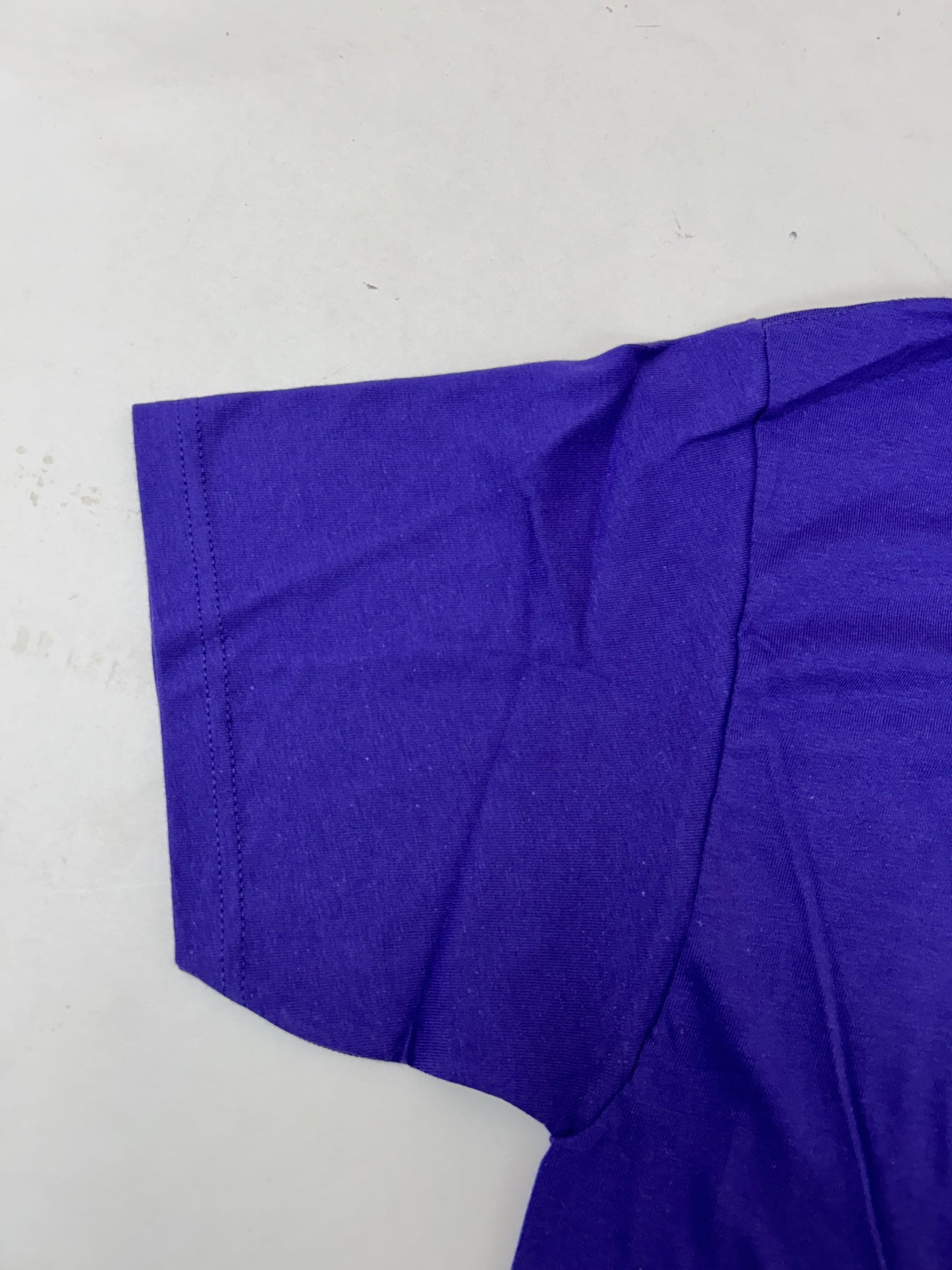 Edgewood NJ first edition “Deeper Than The Roots.” Tee Hanes Beefy-T USA/Mexcio 100% Cotton Purple