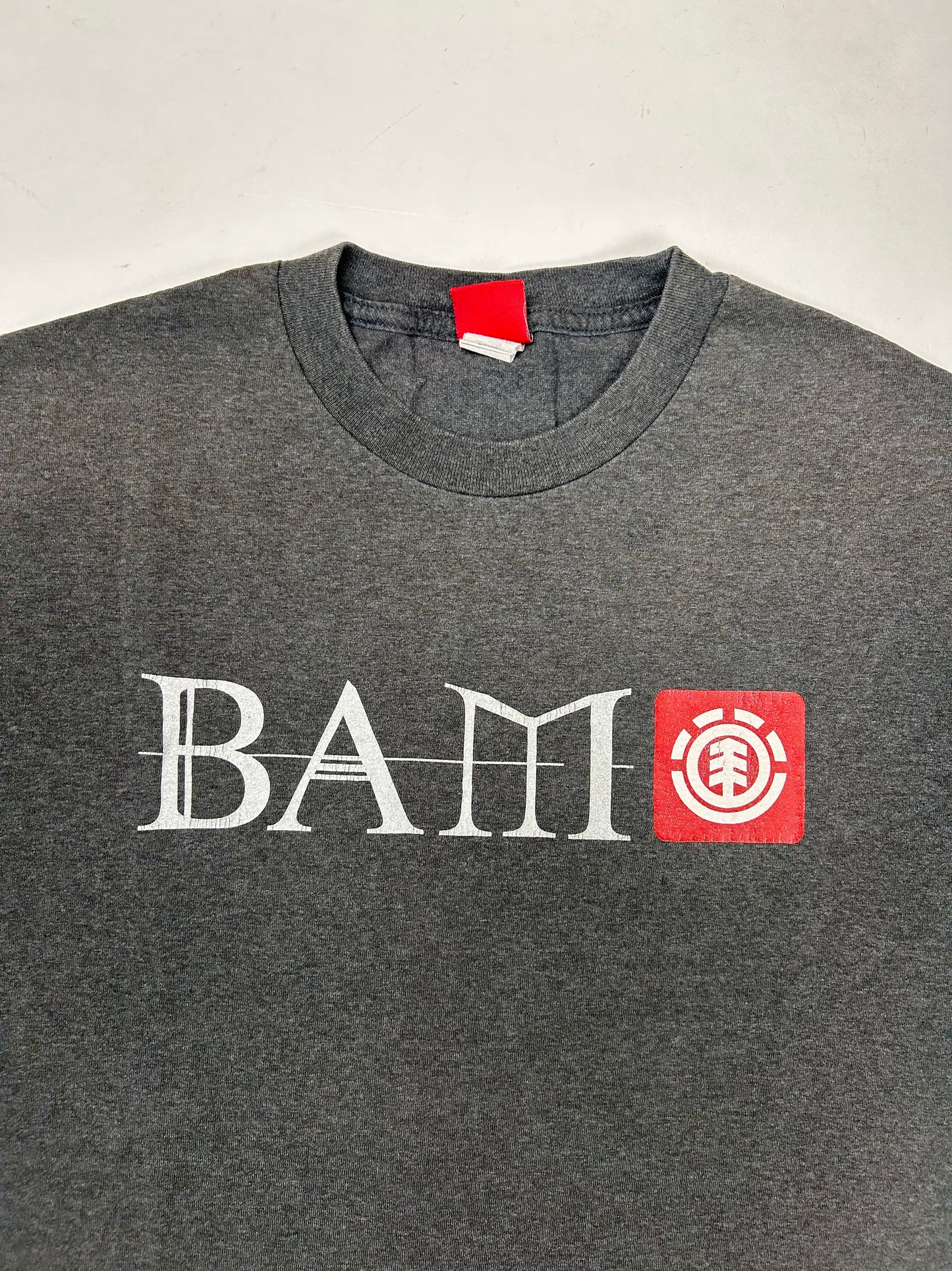 Vintage Element Skateboards BAM Margera HIm Logo Skate Tee Large 21.5x29 Inches As Is