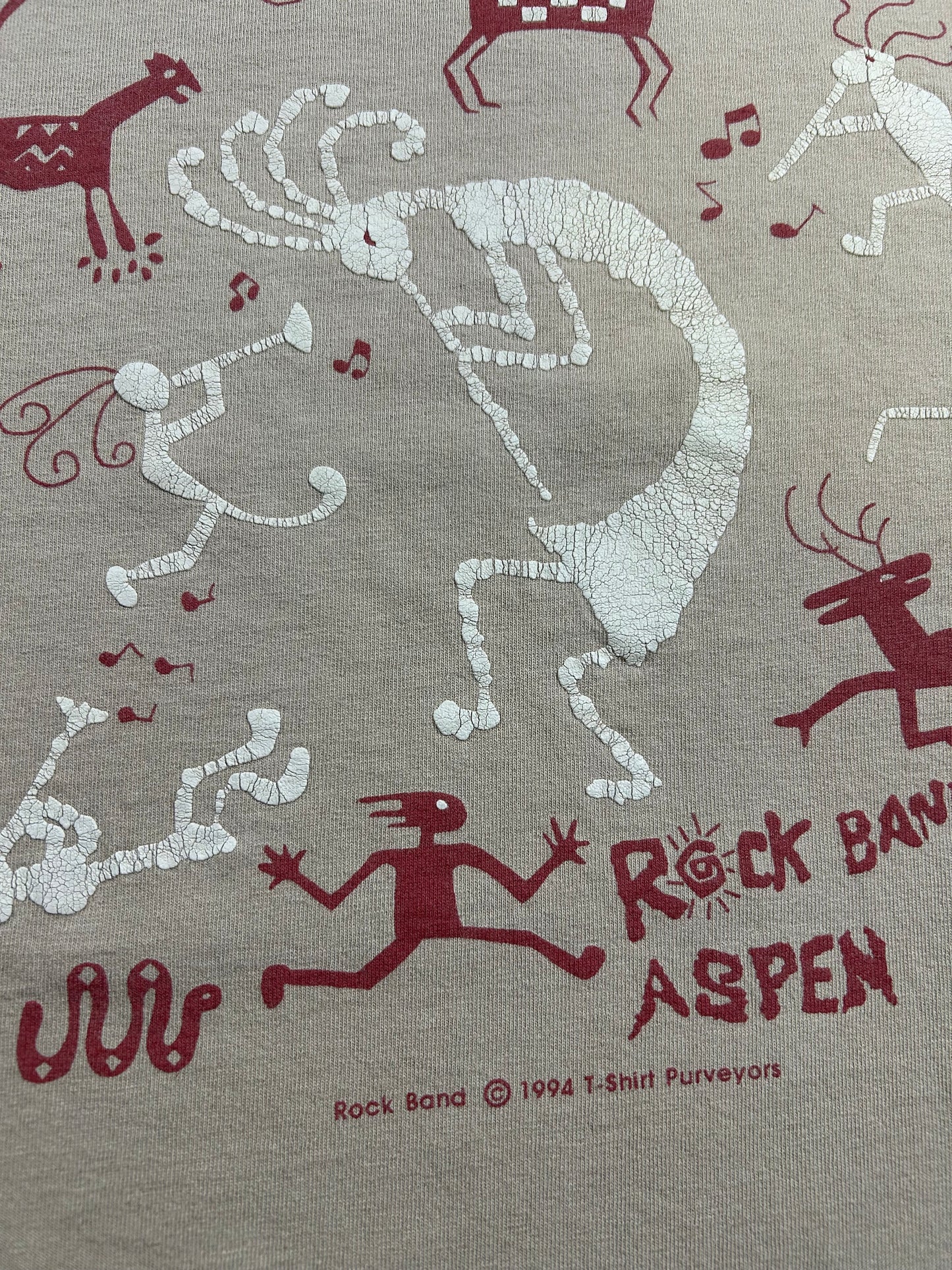 Vintage 1994 Rock Band Aspen Tee XL 23x29.5 Inches