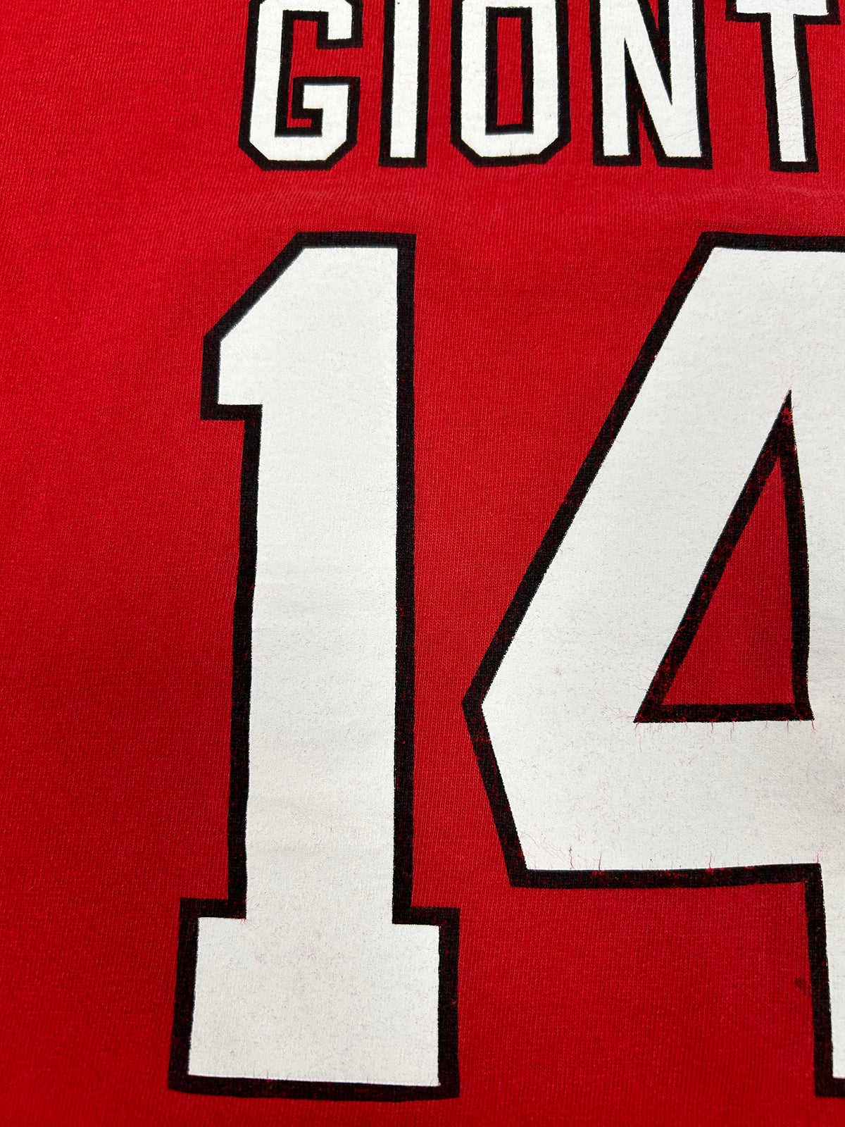 Vintage 2000s Reebok New Jersey Devils Brian Gionta #14 NHL Player Tee Small/Medium Fit 19.25x27 Inches As Is