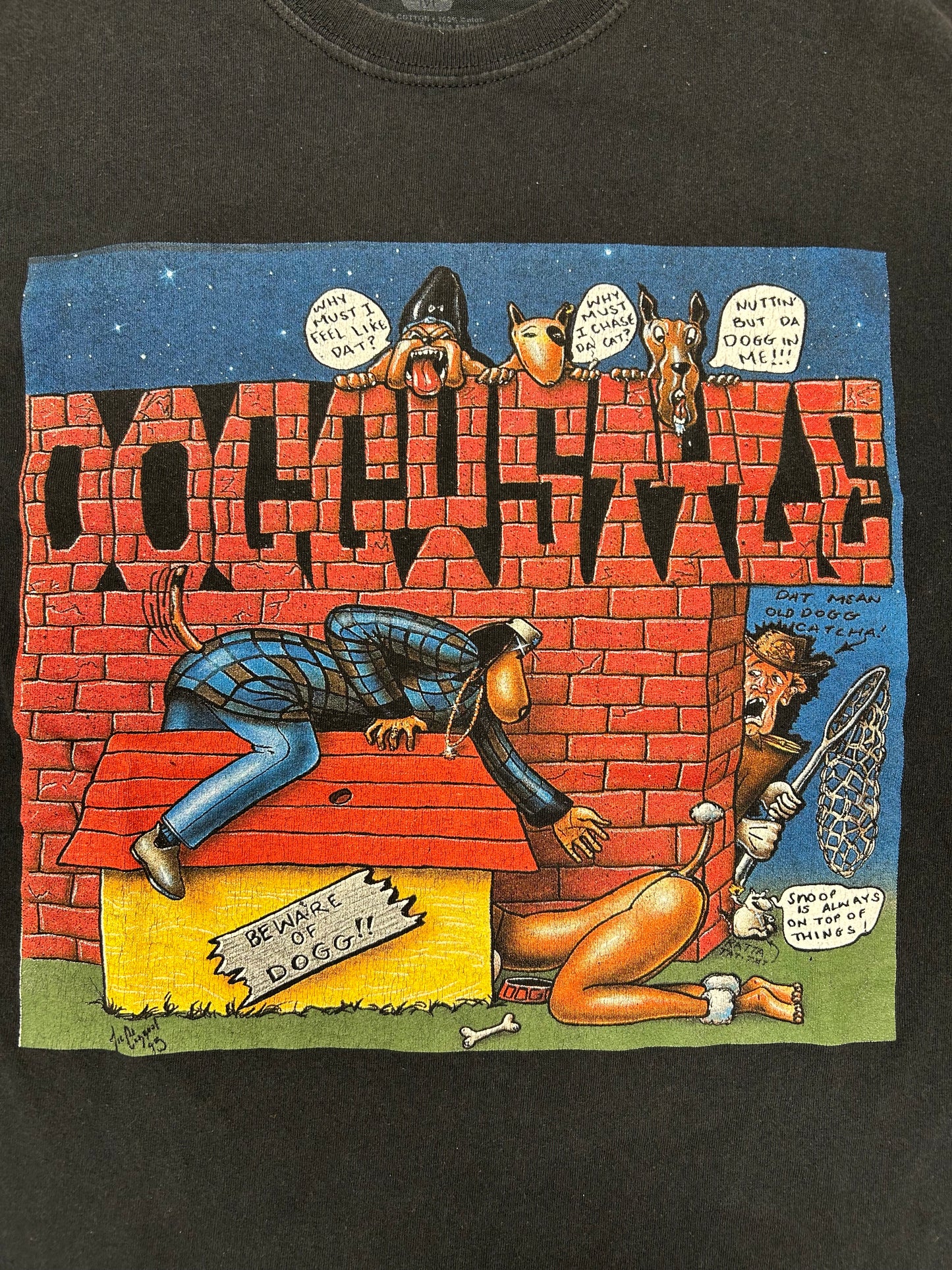 Snoop Dogg Doggystyle Album T-Shirt 2019 Print Rap Tee Medium 19.75x28 Inches