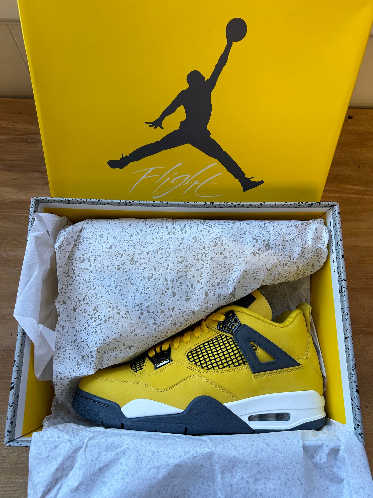 2021 Nike Air Jordan 4 Retro Lightning Nike Basketball Michael Jordan Sneaker Size 10 DS Brand New