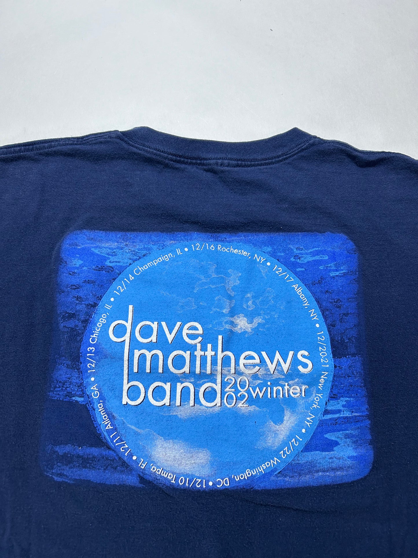 Vintage 2002 Dave Matthews Band Winter Tour Tee 21.25x27.25 Medium/Large