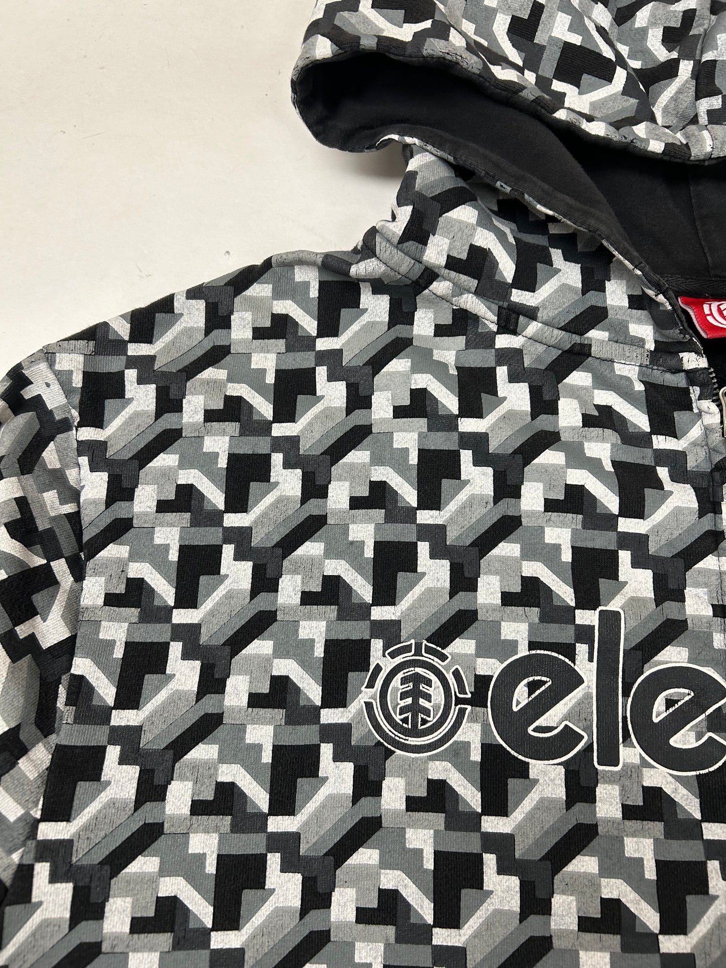 Vintage Element Skateboards Zip Hooded Sweatshirt Graphic Y2K XL 26x31.5 Inches Skate 2000s