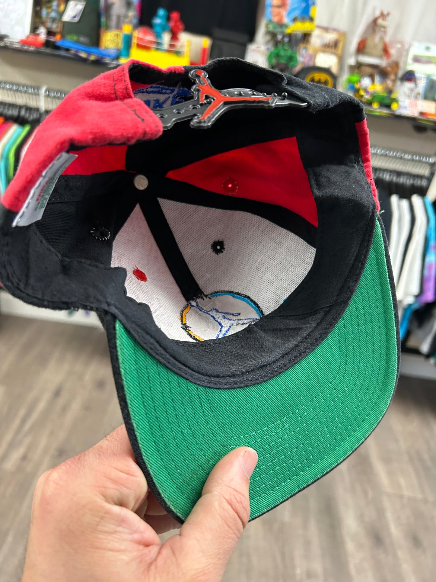 Vintage Nike Air Jordan 8 VIII Aqua SnapBack Hat Jump Man Michael Jordan 1993 OG