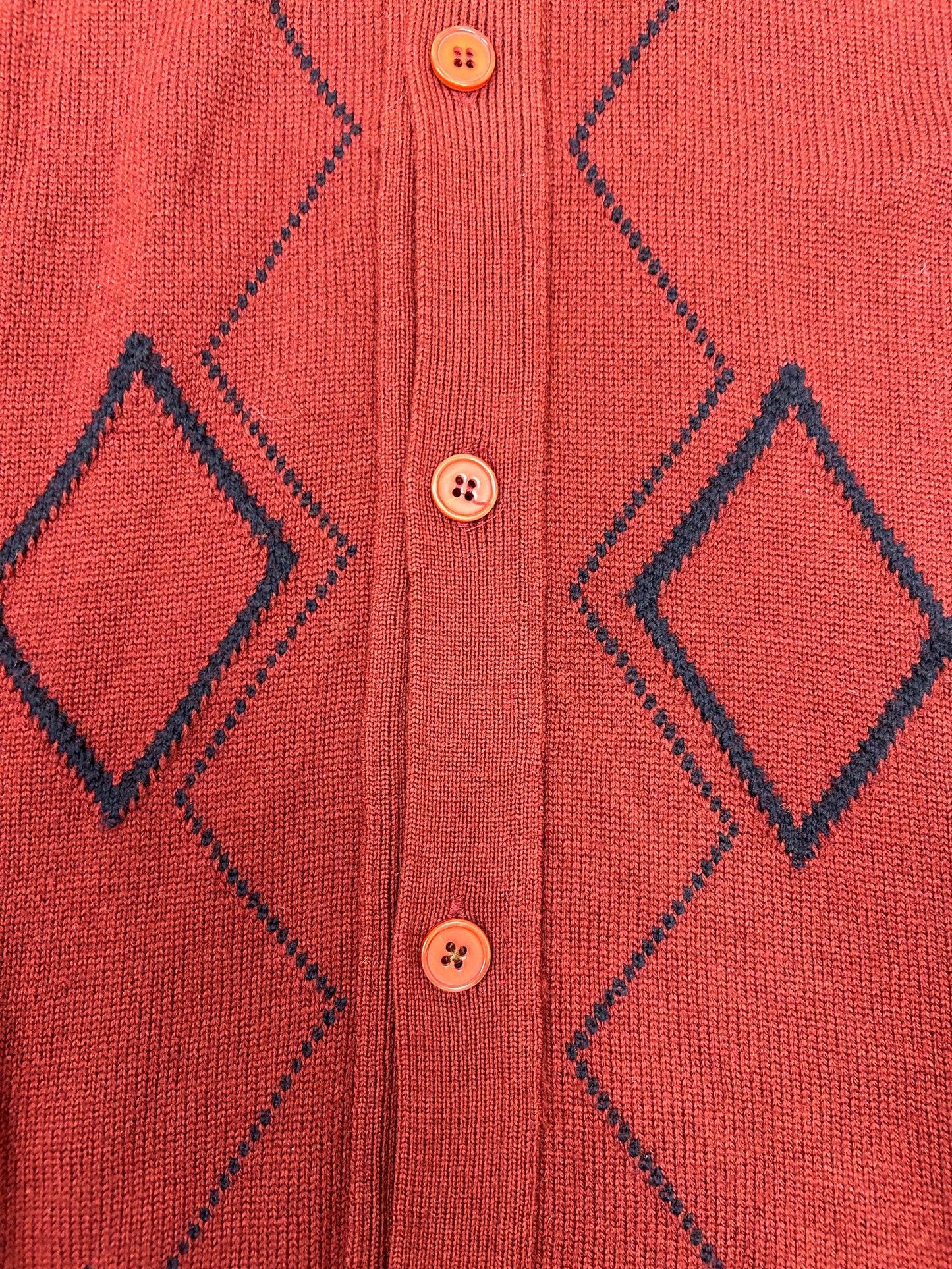 Casablanca V Neck Sweater Vest Button Down Pure New Wool Adult Size 42 23x29.75 Inches