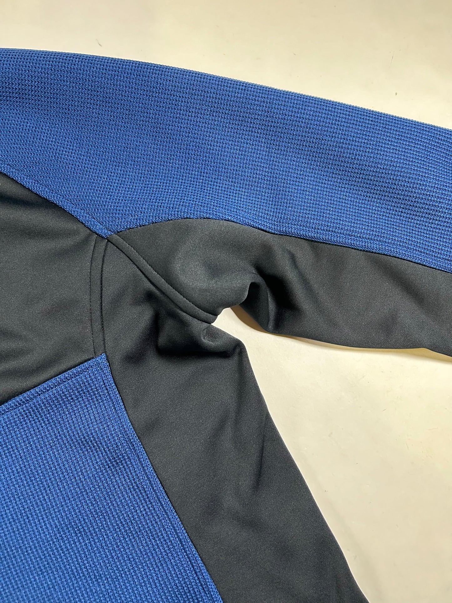 Spyder 1/4-Zip Knit Pullover Jacket Sweater Blue/Black Men’s XL 24.25x30.5 Inches F22