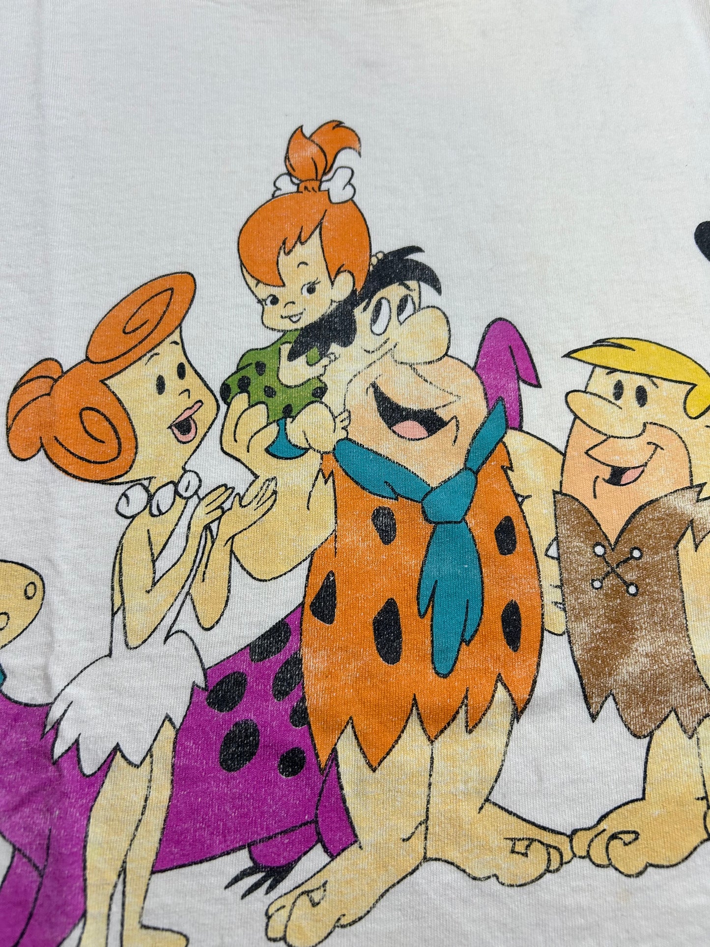 Vintage Flintstones Charters Cartoon Hanna-Barbera Made In USA Thrashed As Is 20.5x28 Inches Mediumish Fit