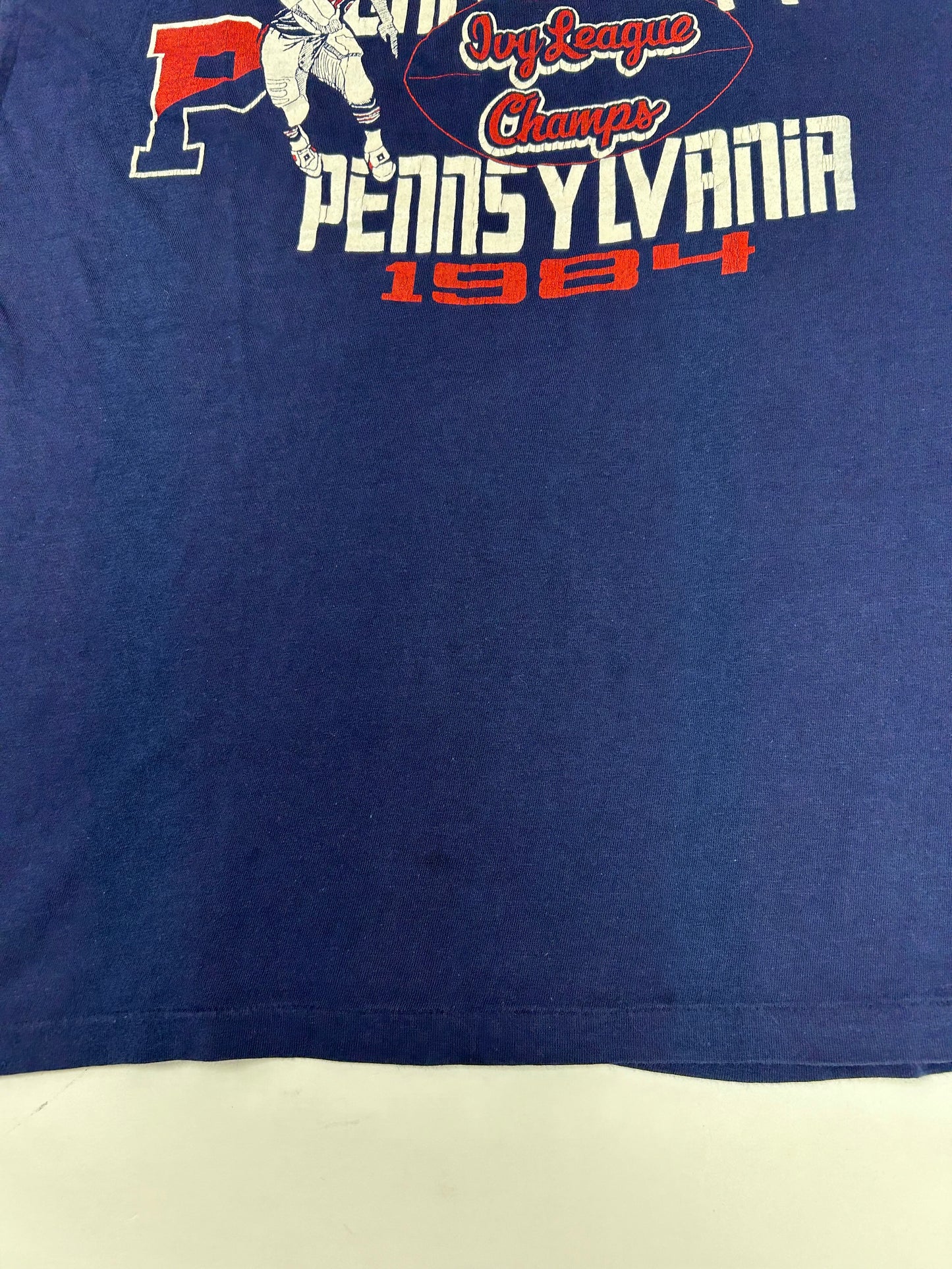 Vintage Collegiate Pacific 1984 Ivy League Champions University Of Pennsylvania Long Sleeve College Tee Medium Fit 20.5x26.5 Inches