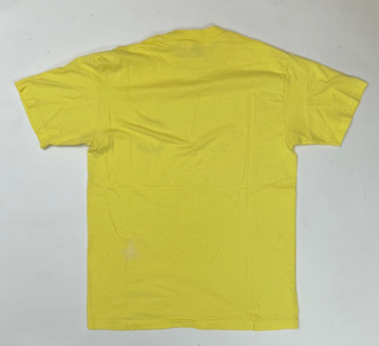 Vintage District Photo Inc Beltsville, Maryland Promo Tee 80s Hanes Beefy T Medium Fit 19.5x27.5 Inches Yellow As Is