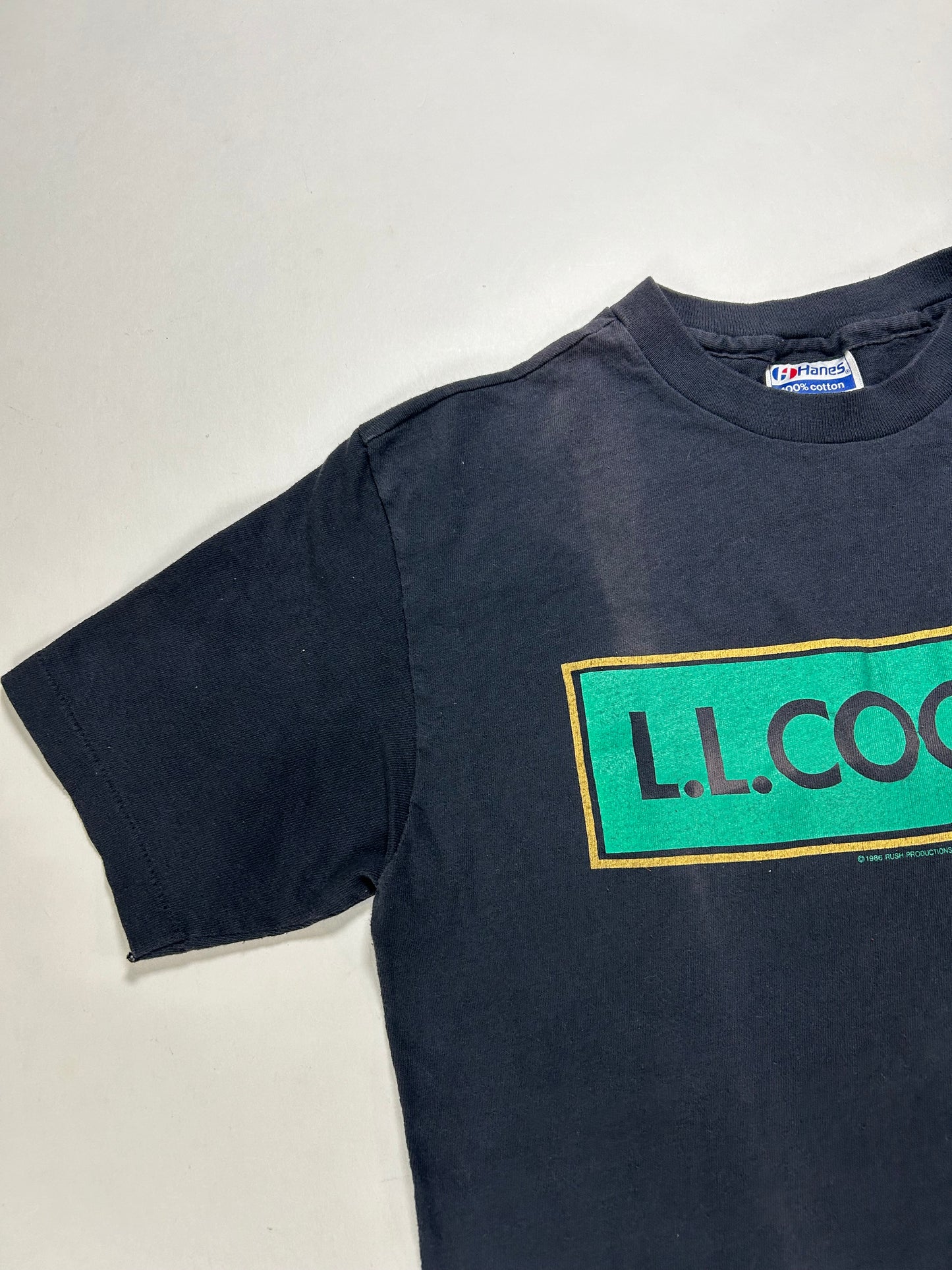 Vintage 1986 LL Cool J Music Rap Hip-Hop Tee As Is Faded Small Fit 18x24.5 Inches