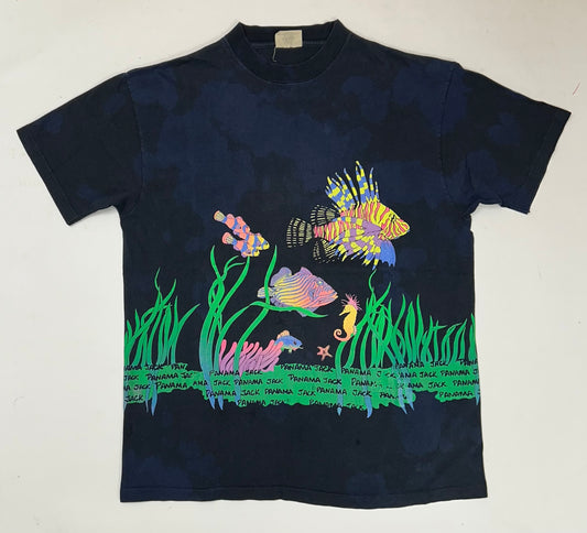 Vintage Panama Jack AOP Fish Tee XL 23.25x31.75 Inches
