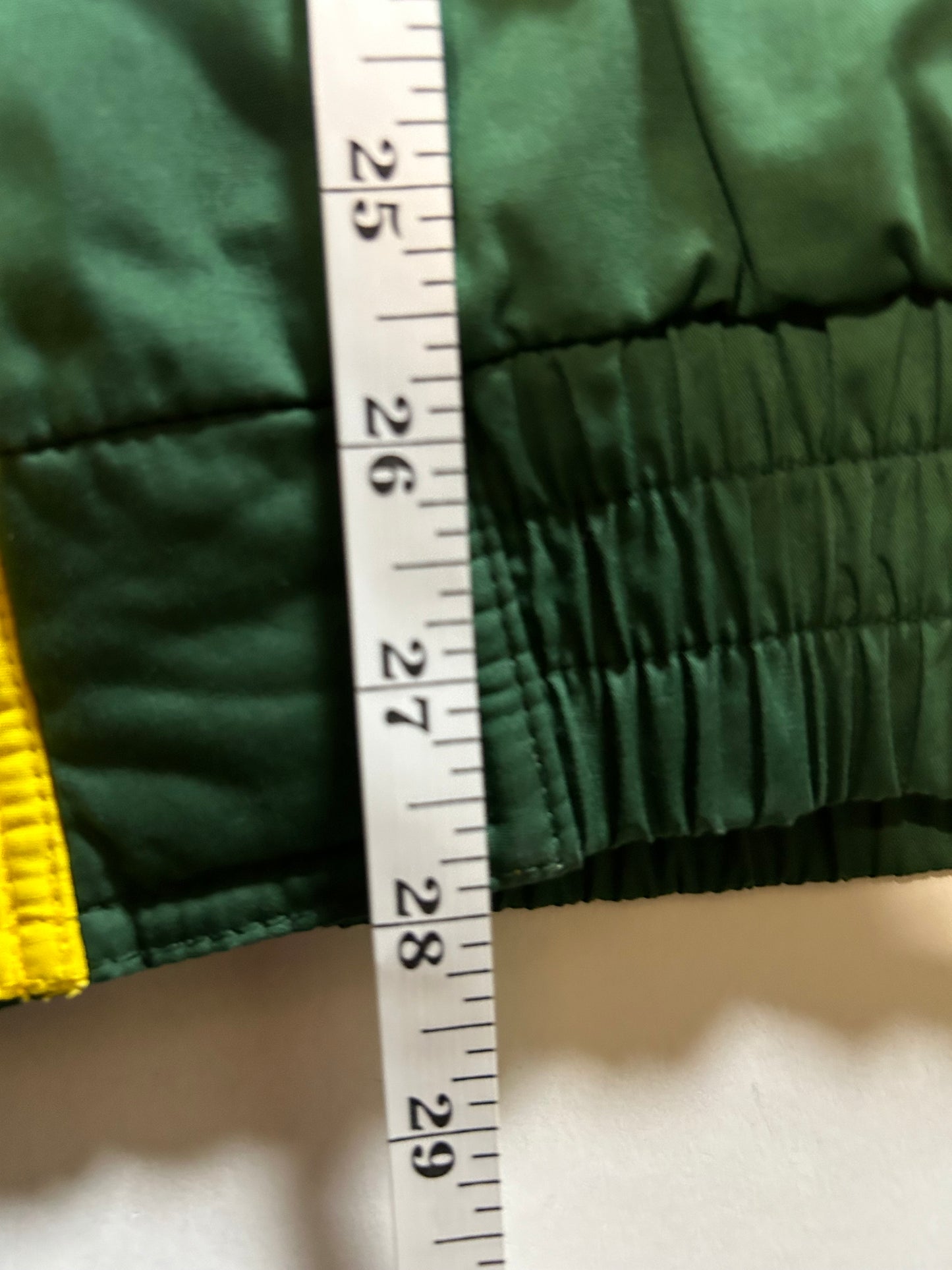 Vintage 90s Pro Player By Daniel Young Green Bay Packers NFL Zip Up Puffer Jacket Large 27.5x28 Inches As Is Has Wear