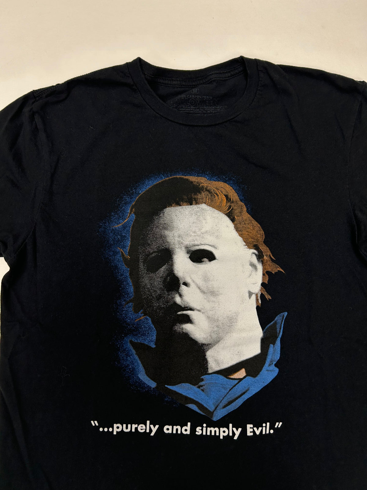 2023 Halloween Michael Myers Purely Simply Evil Horror Movie Promo Tee Medium 19.75x27.25 Inches
