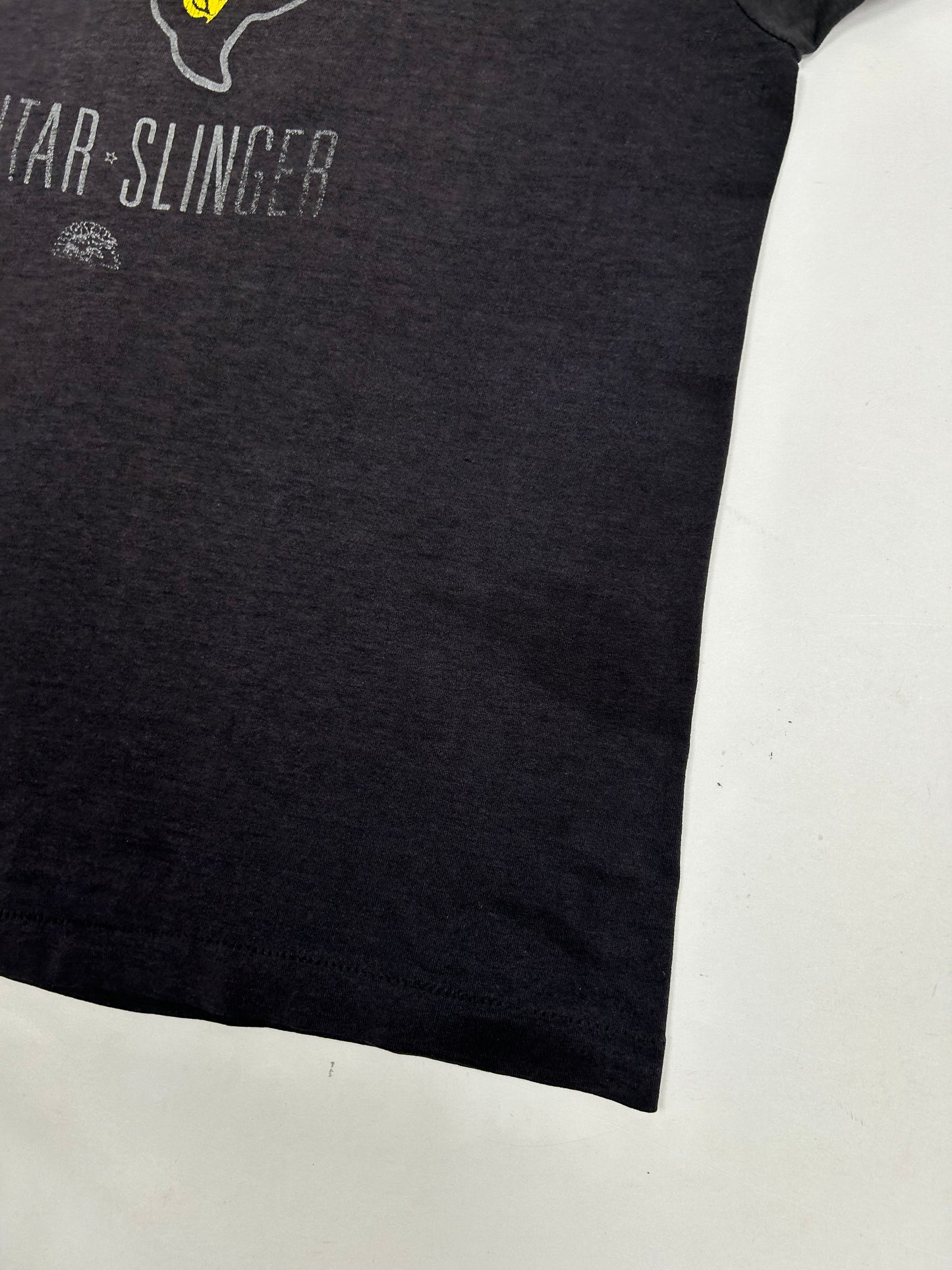 Vintage Johnny Winter Caught Live In ‘85 Guitar Slinger Music Band Tee Very Thin Shirt 18.75x25.5 Inches Small/Medium Fit