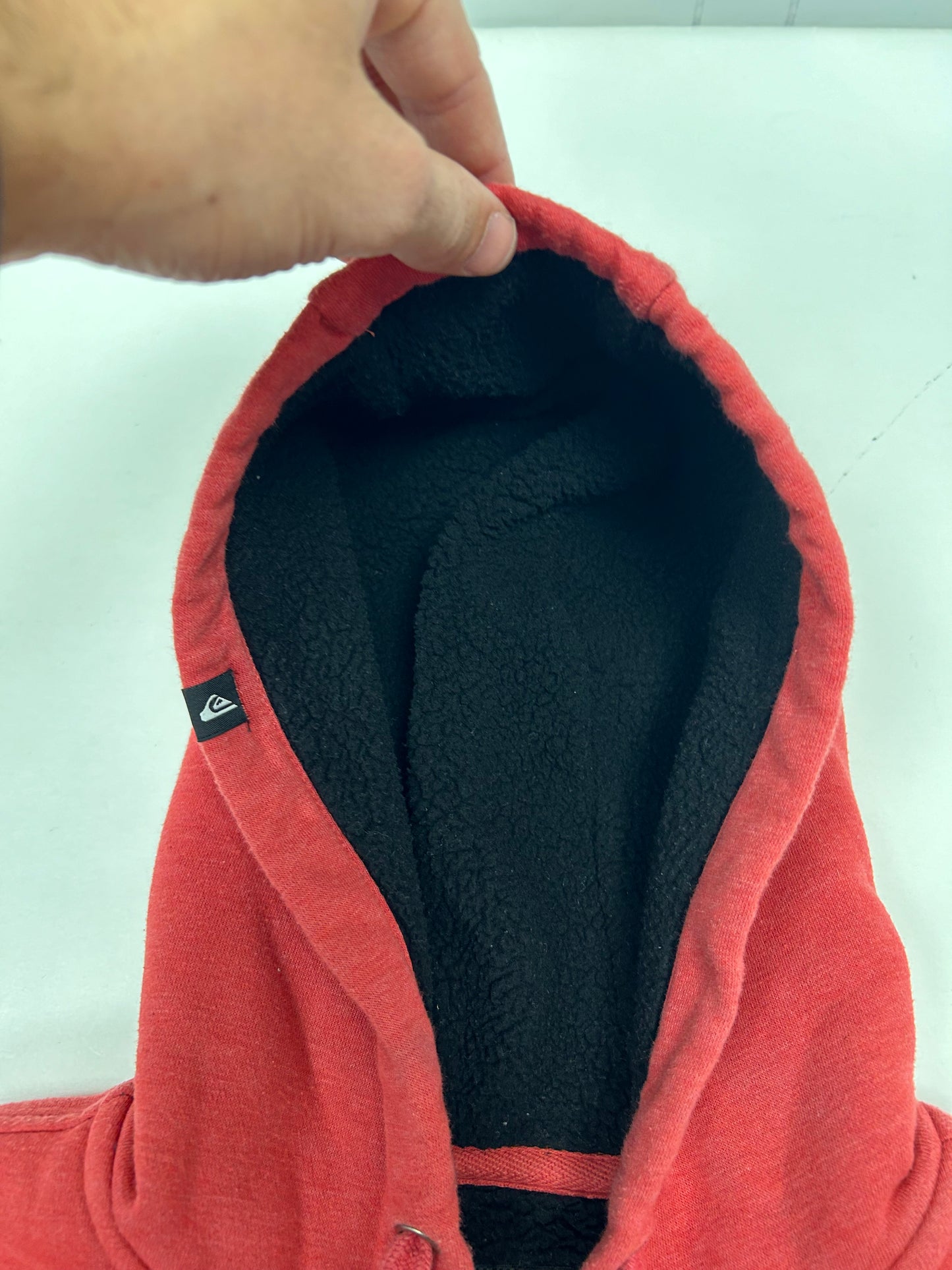 Vintage 00s Quiksilver Boarding Brand Fleece Inside Zip Hoodie Sweatshirt Small 22.25x27.75 Inches