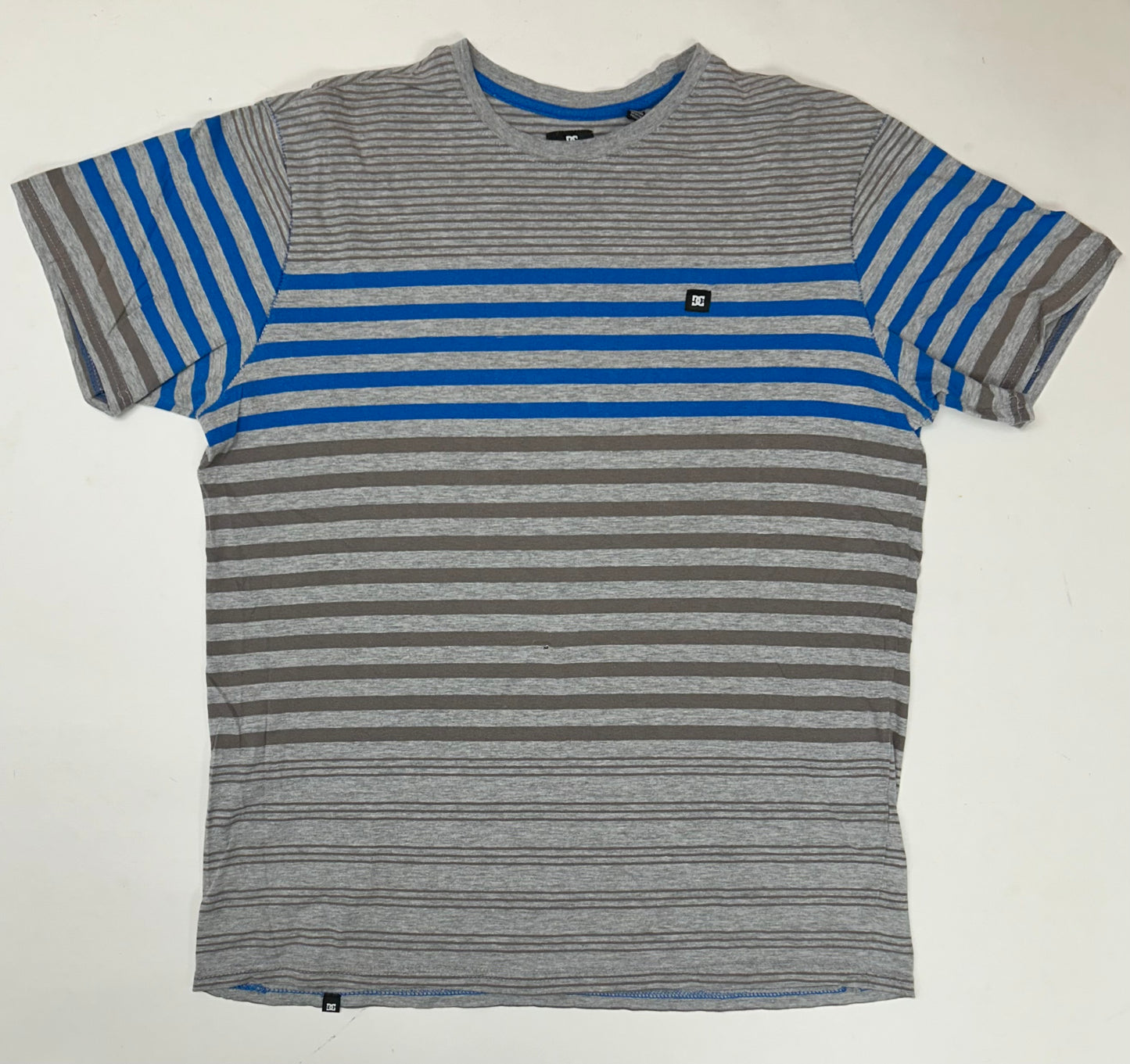 Vintage 00s DC Shoes Striped Tee Medium/Large Fit 22.5x29.25 Inches As Is Worn