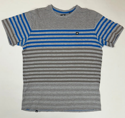Vintage 00s DC Shoes Striped Tee Medium/Large Fit 22.5x29.25 Inches As Is Worn
