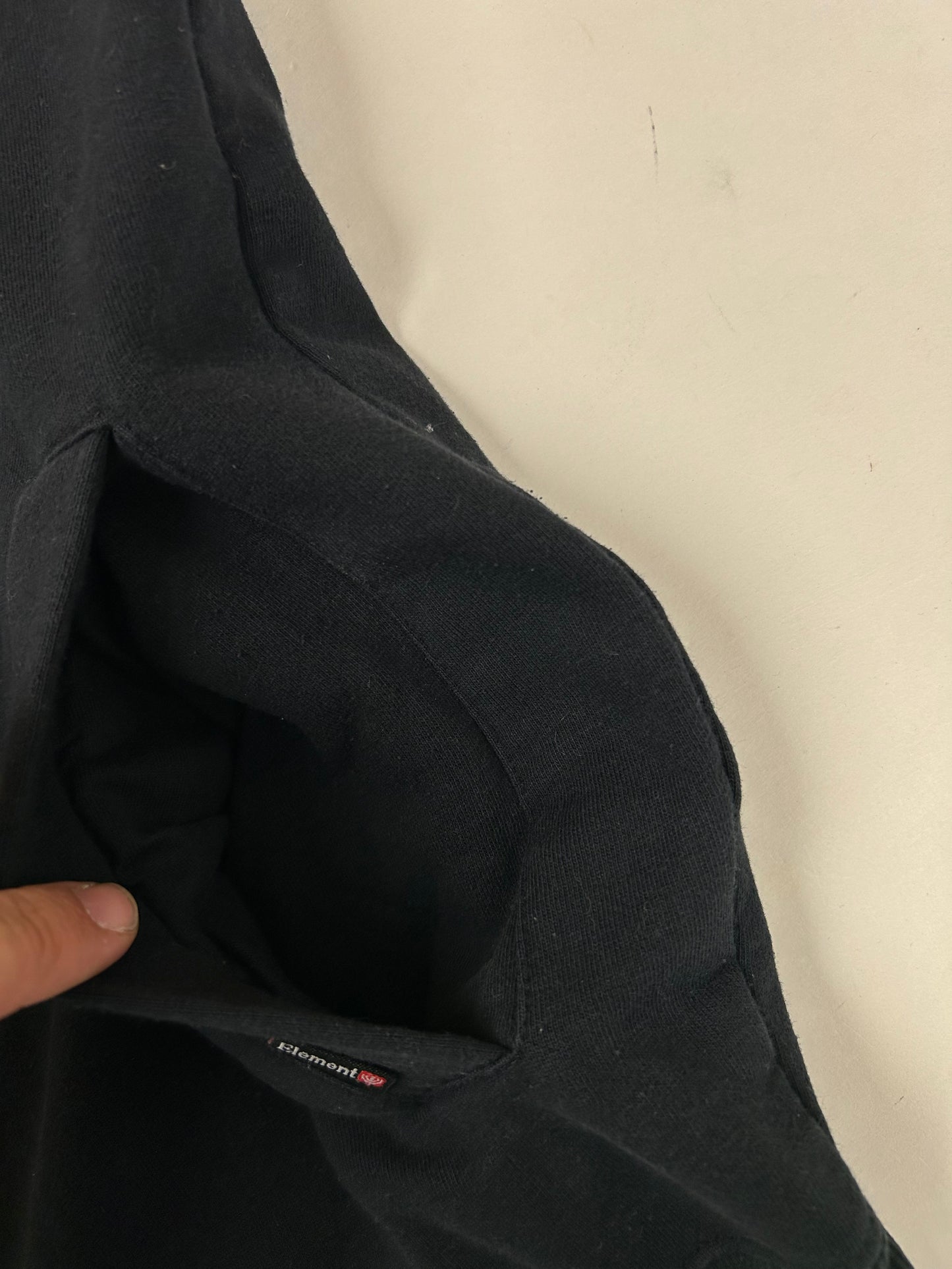 Vintage 00s Element Skatboards Earth•Wind•Water•Fire Collage Print Zip Up Hooded Sweatshirt XL/L Fit 24.25x30.25 Inches