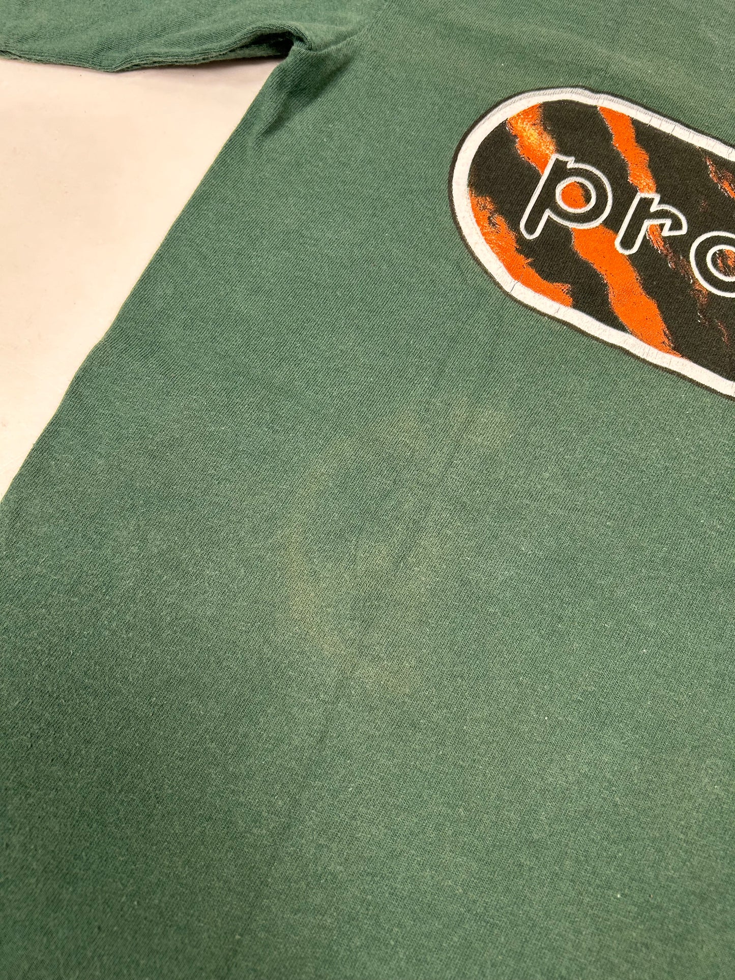Vintage The Prodigy Fat Land Firestarter 1997 Wild Oats Tee Large 22.25x30.25 Inches Faded Green