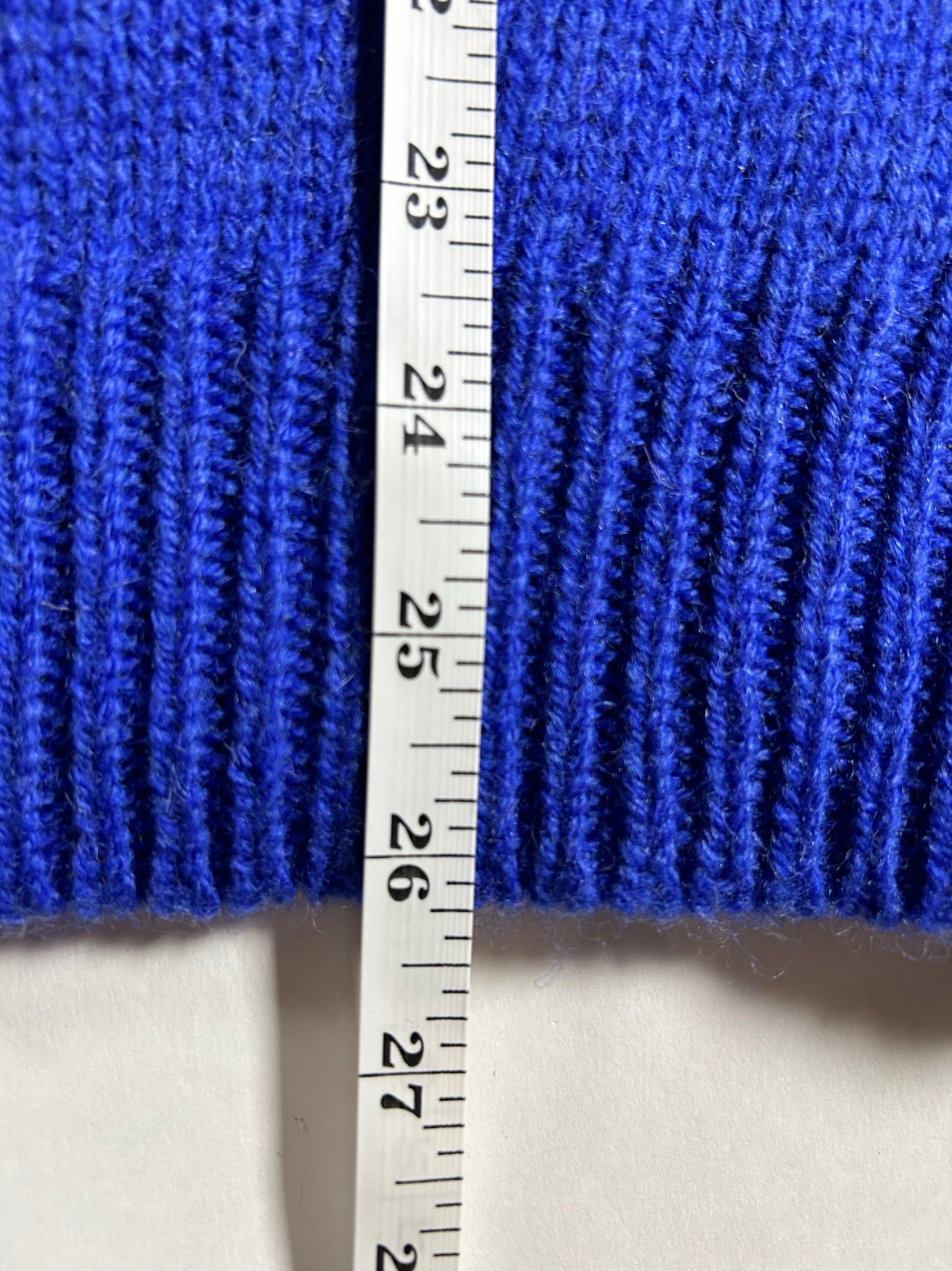 Vintage L.L. Bean Sweater Blue Knit Crewneck Shetland Pure Wool Women’s Small 18.5x26.25 Inches