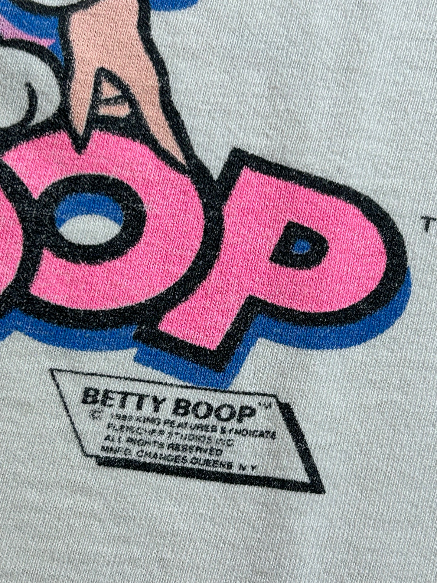 Vintage Betty Boop Pudgy 1989 Graphic T-Shirt Changes Tag Boxy XL 24.5x27 Inches As Is Worn
