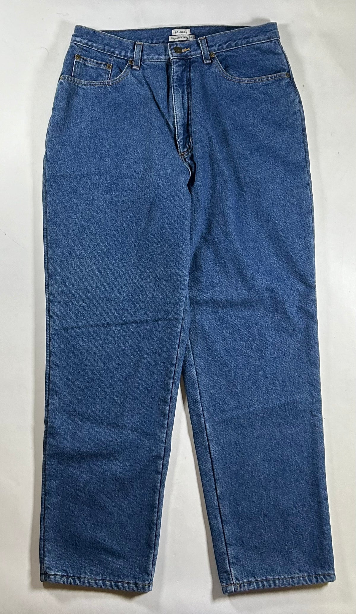 Vintage LL Bean Fleece Lined Jeans W14 Original/Relaxed Fit Lined Quality Denim Tagged 14 16.5x41.75 Inches