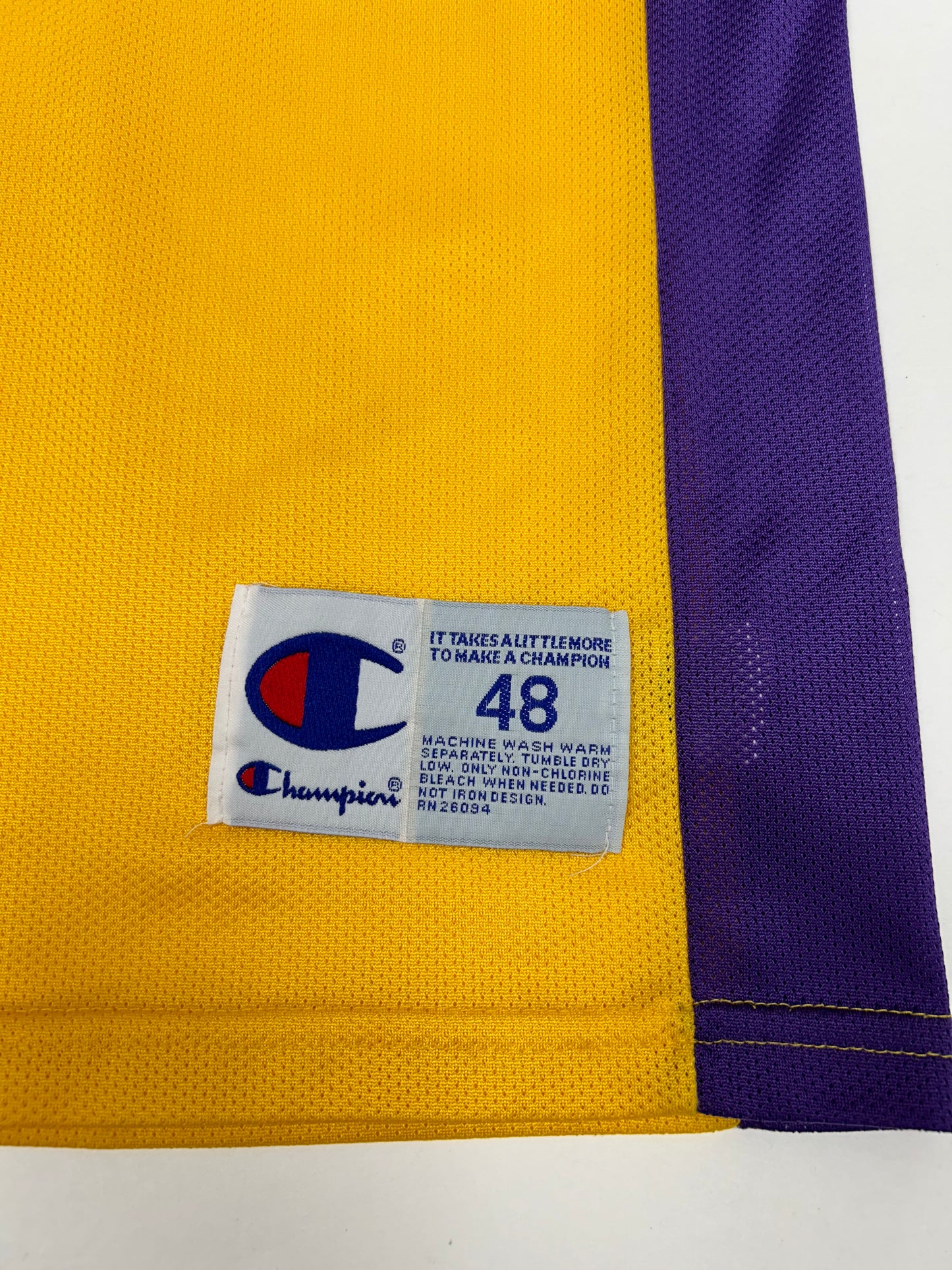 Los Angeles Lakers Shaquille O’Neal “Shaq” Jersey Champion 48 XL 27x32.5 Inches Wide Shoulder