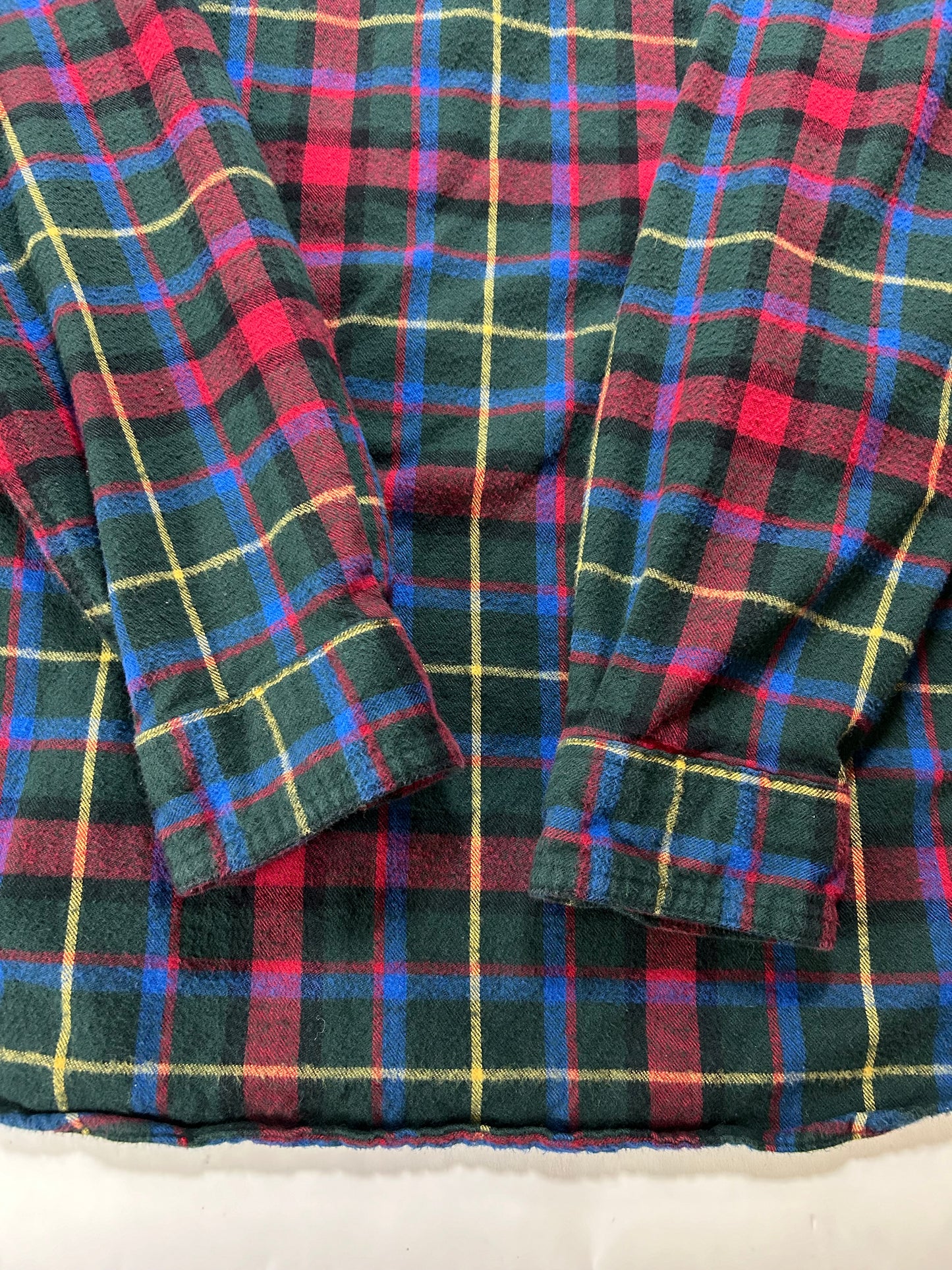 LL Bean Plaid Flannel Multicolor Slightly Fitted Made in El Salvador Large 25x31.5 Inches