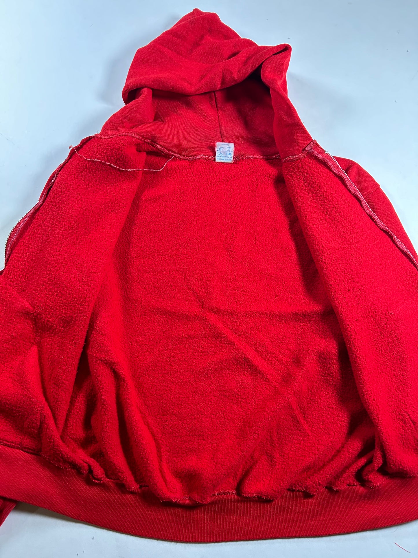 Vintage 80s Artex Stanford University Zip Up Hoodie Sweatshirt Made in USA 21x23 Inches
