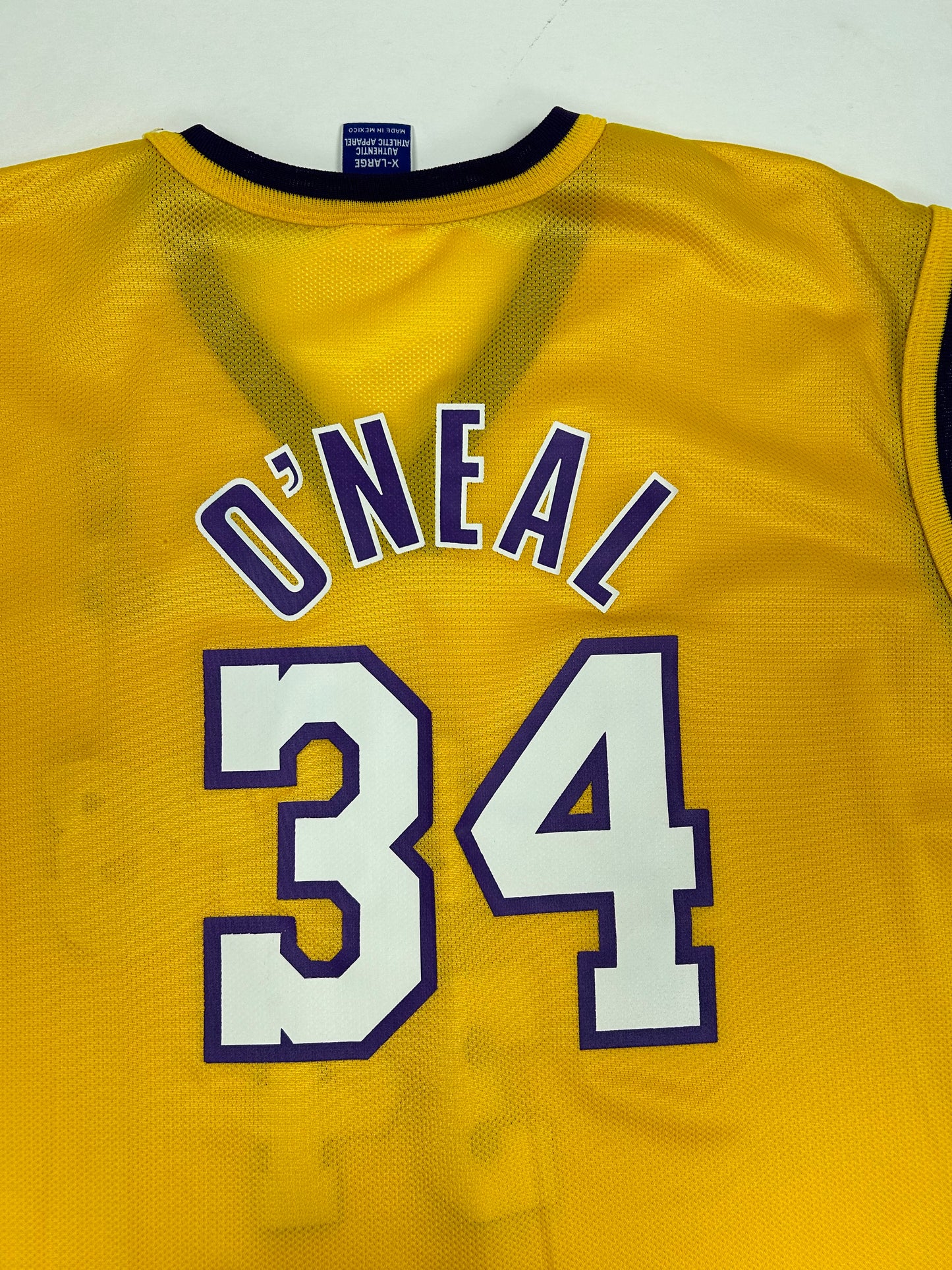 Los Angeles Lakers Shaquille O’Neal “Shaq” Jersey Champion 48 XL 27x32.5 Inches Wide Shoulder