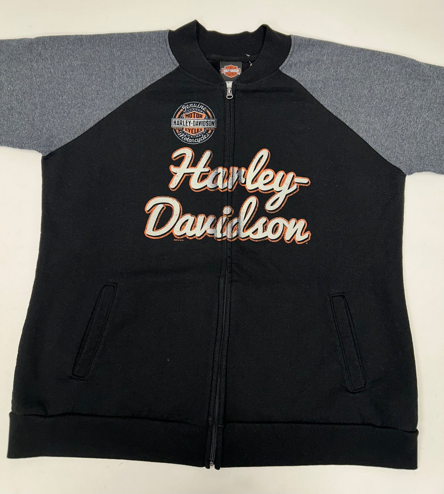 Vintage 00s Harley Davidson Motorcycles El Paso Texas Zip Sweatshirt XL/L 26x30 Inches