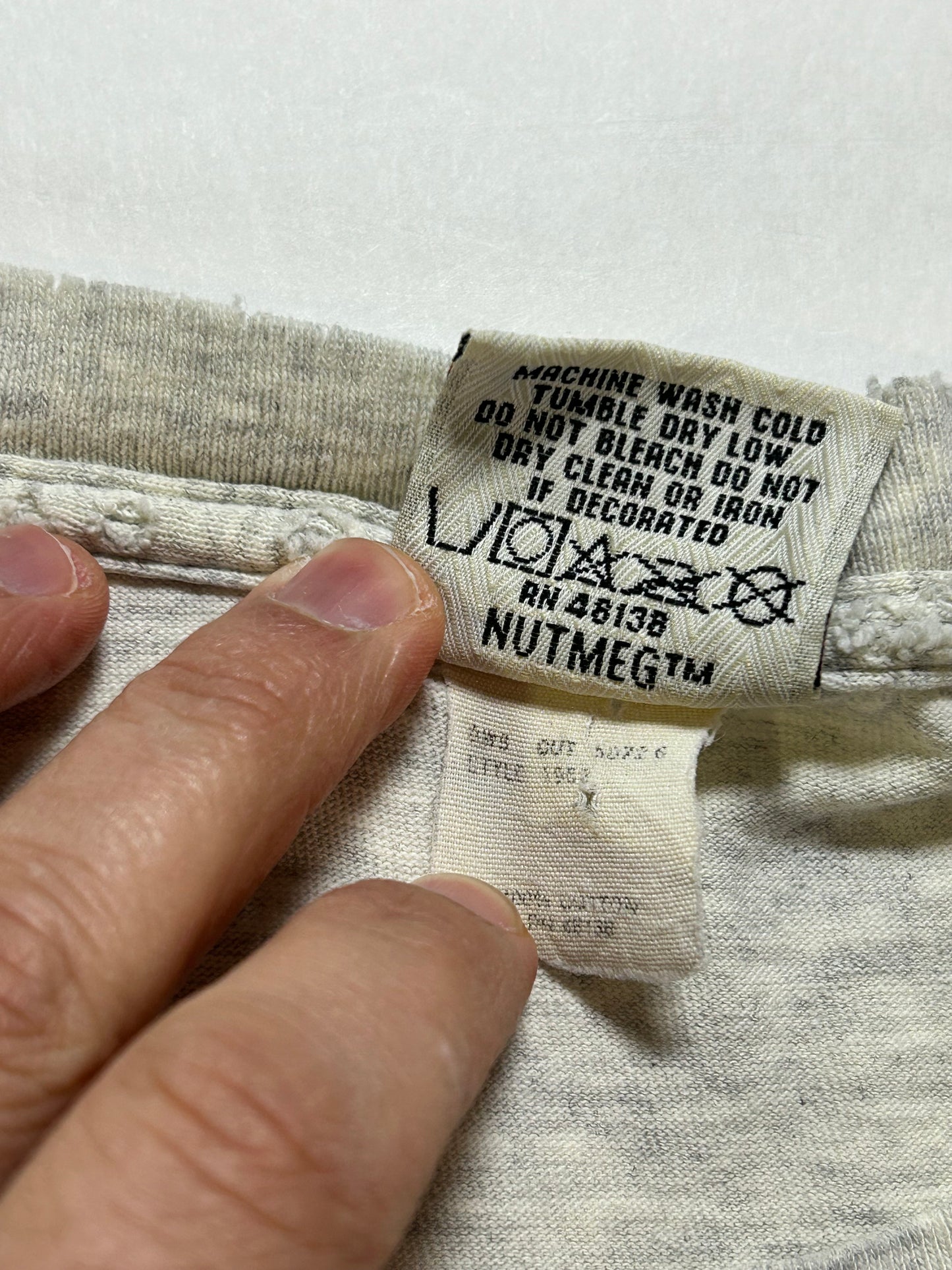 Vintage 90s Nutmeg Mills Chicago Bulls Slam This NBA Tee Gray L/XL 22.5x29 Inches Gray Worn As Is Has Wear & Stains