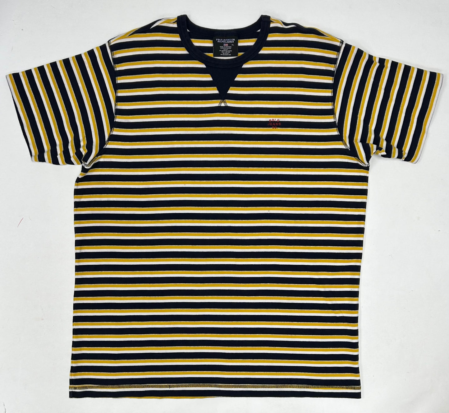 Vintage Ralph Lauren Polo Jeans Co. Striped T Shirt Mens XL Skater Preppy Tee