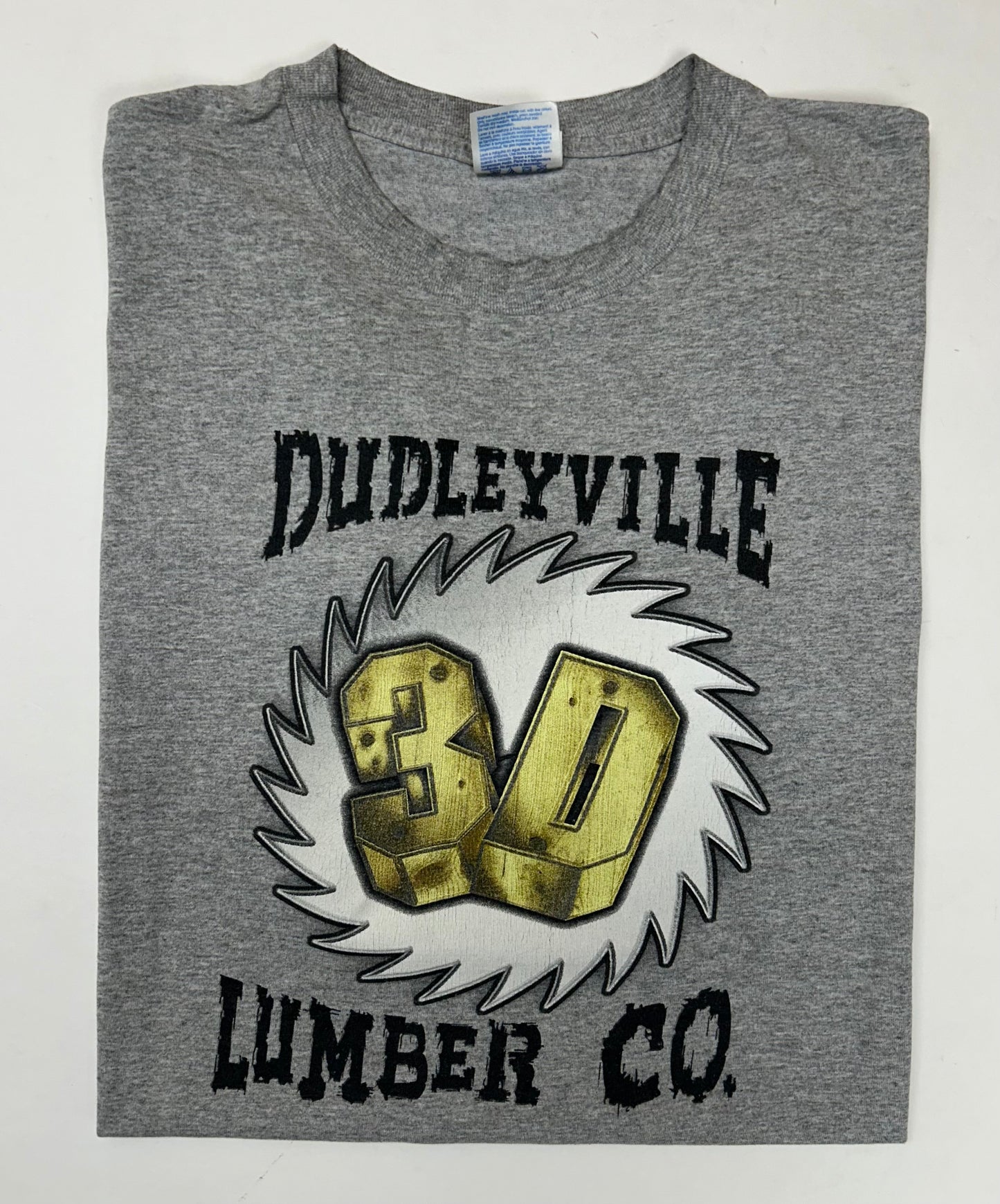 Vintage 2002 Dudley Boyz Shirt WWF Dudleyville!! Lumber Co. 3D Wrestling Tee 2XL 26.5x30.5 Inches